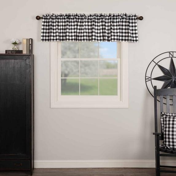 VHC Brands Annie Buffalo Check Plaid Cotton Tailored Window Valance