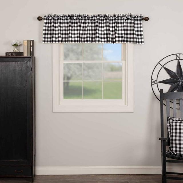 VHC Brands Annie Buffalo Check Plaid Cotton Tailored Window Valance