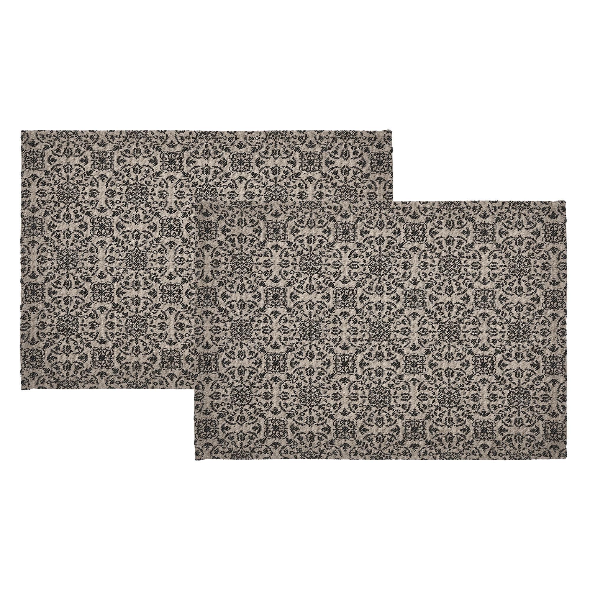 VHC Brands Placemat 13x19 Set of 2, Cotton Dining Room, Kitchen Placemat, Dining Table Placemats, Place Mat, Custom House Collection, Rectangle 13x19, Natural