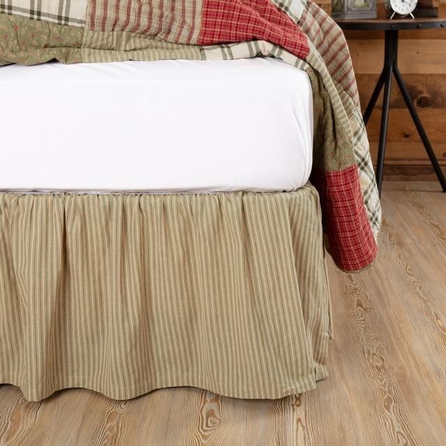 VHC Brands Ozark Ticking Stripe 16" Bed Skirt & Reviews | Wayfair