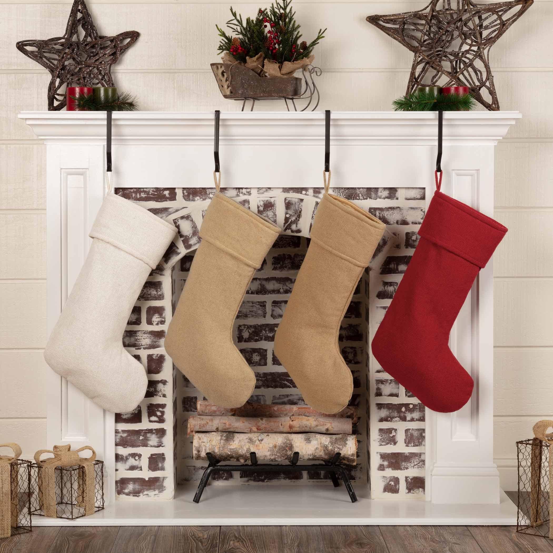 Festive Finds Burlap Stocking