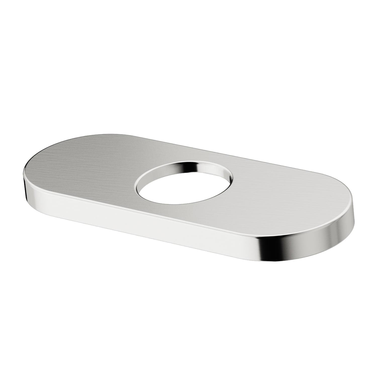 Brushed Nickel Modern Bathroom Faucet Deck Plate