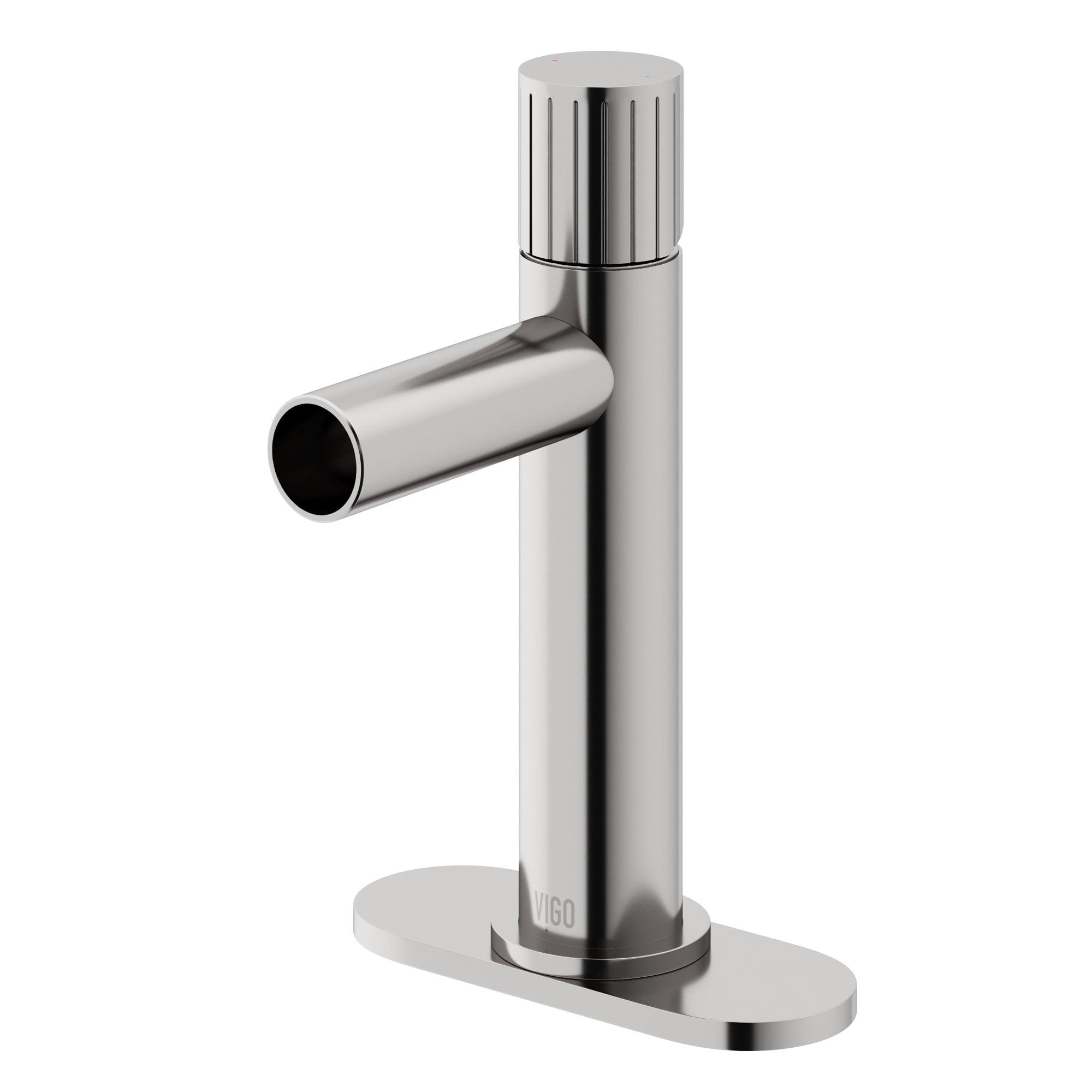 Ashford Single Handle Single-Hole Bathroom Faucet Set with Deck Plate