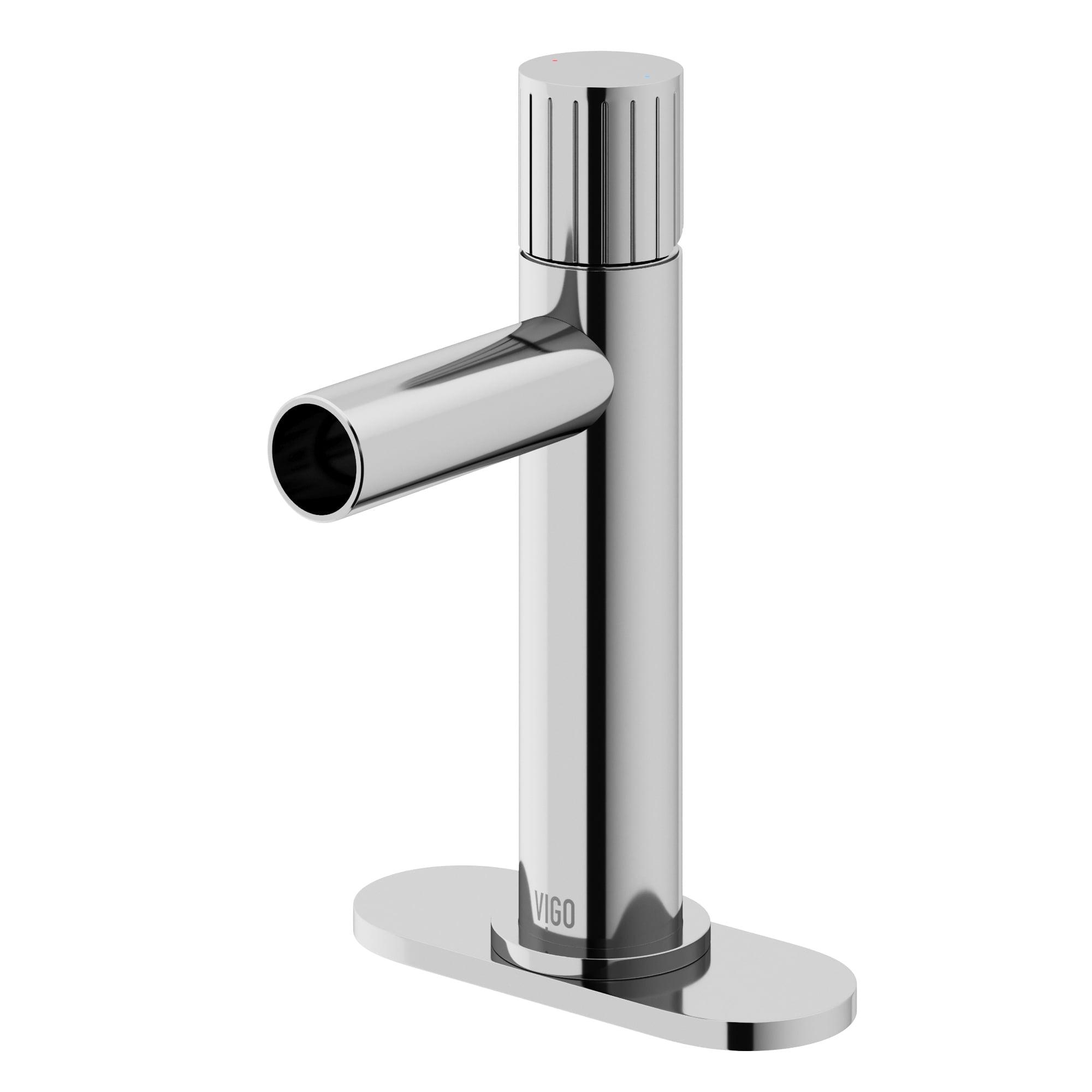 Ashford Single Handle Single-Hole Bathroom Faucet Set with Deck Plate