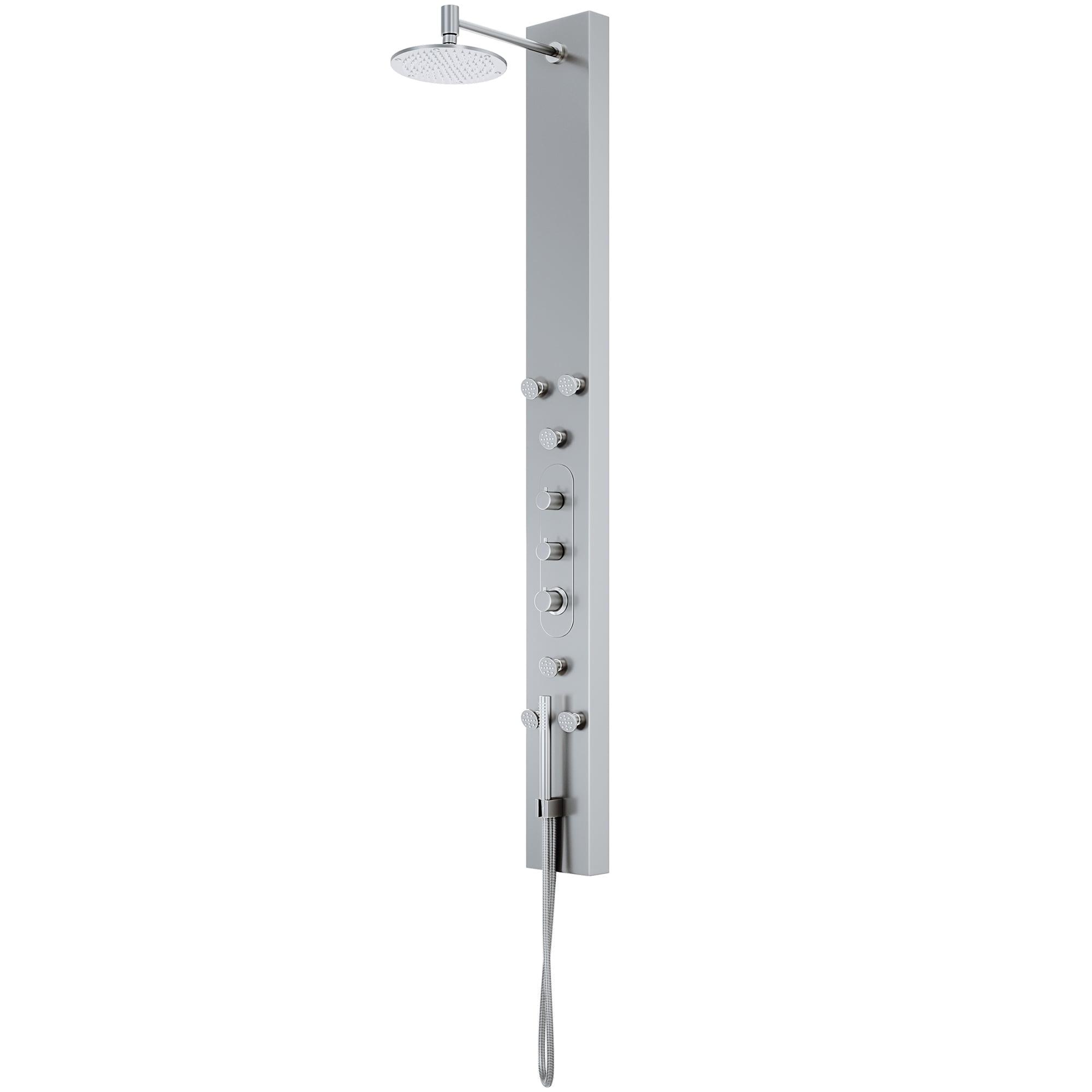 Dilana 67" H X 6" W EZDivert™ 6-Jet Shower System with Hand Shower Wand and Adjustable Shower Head