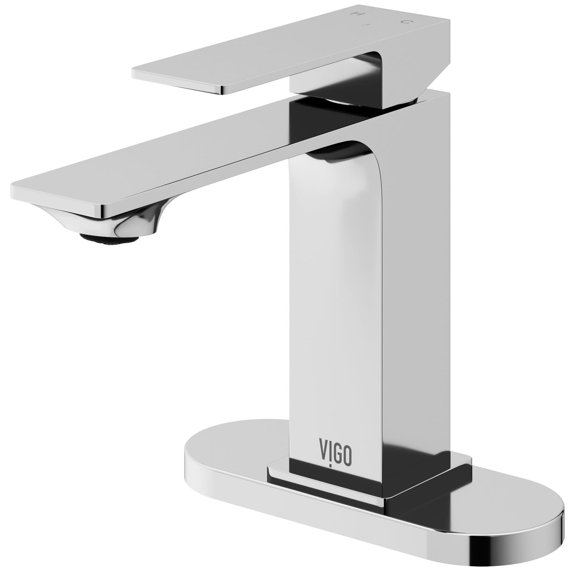 Single Hole Single Handle Bathroom Faucet with Deck Plate