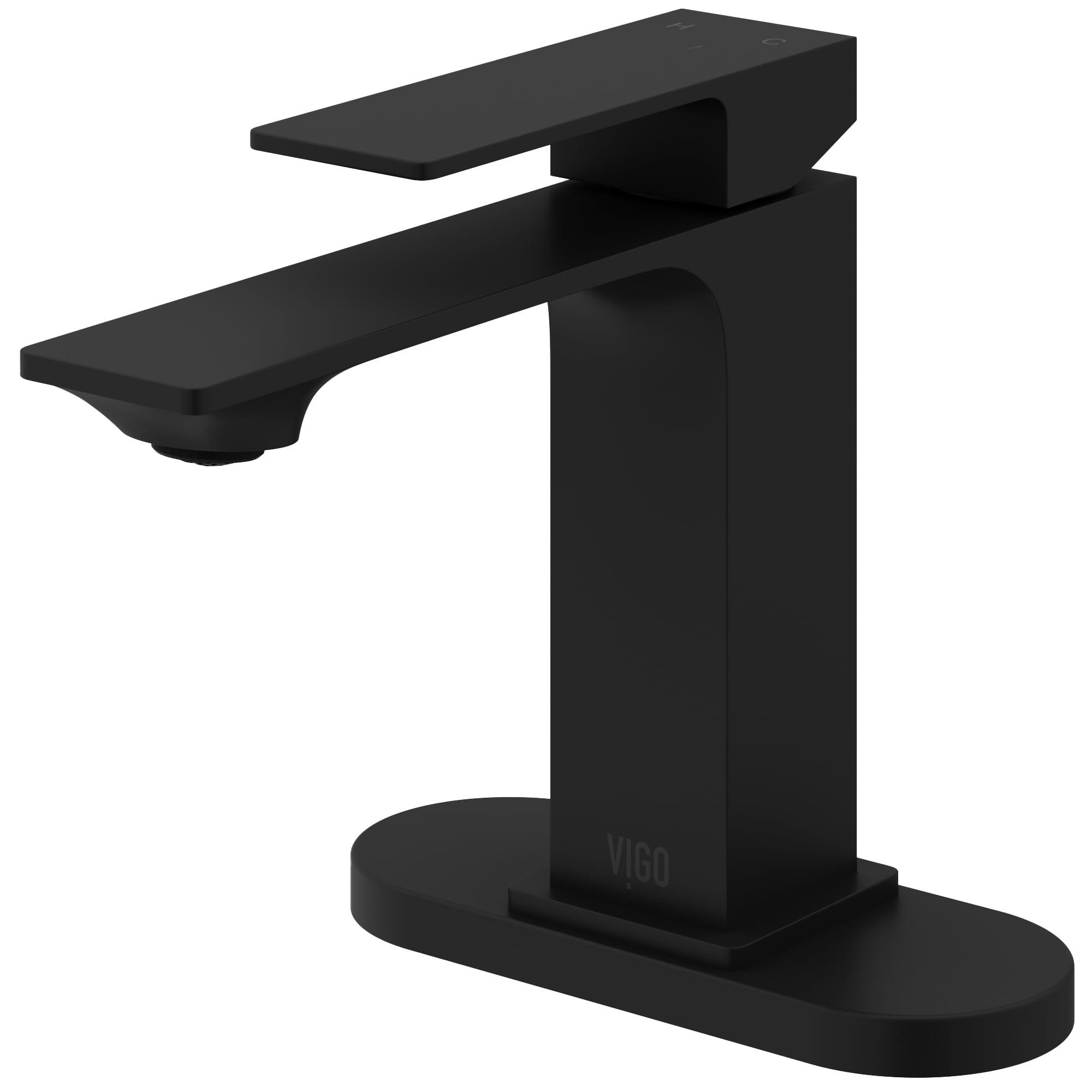 Single Hole Single Handle Bathroom Faucet with Deck Plate