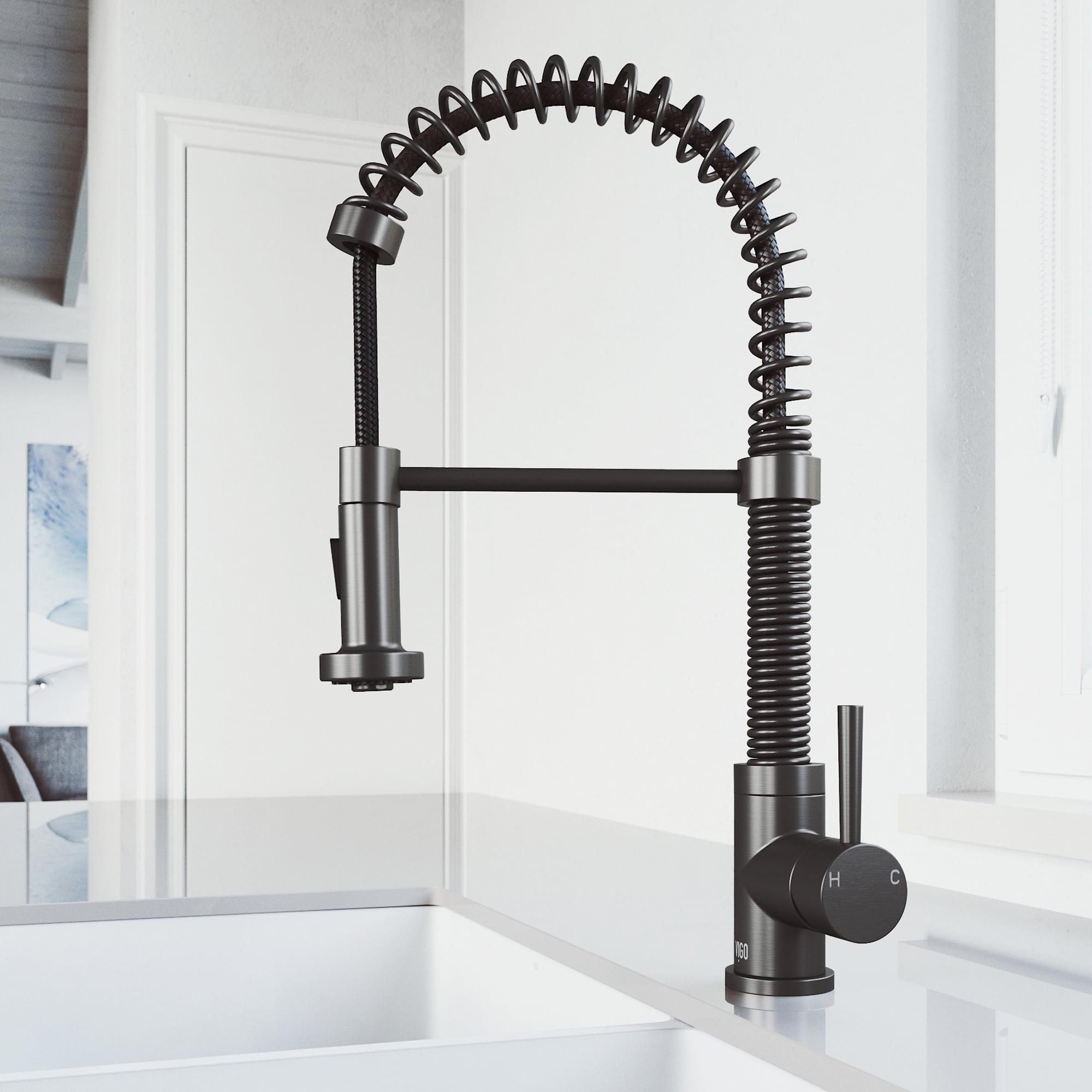 Edison 19" H 1-handle Pull-Down 2-Function Sprayer Kitchen Faucet