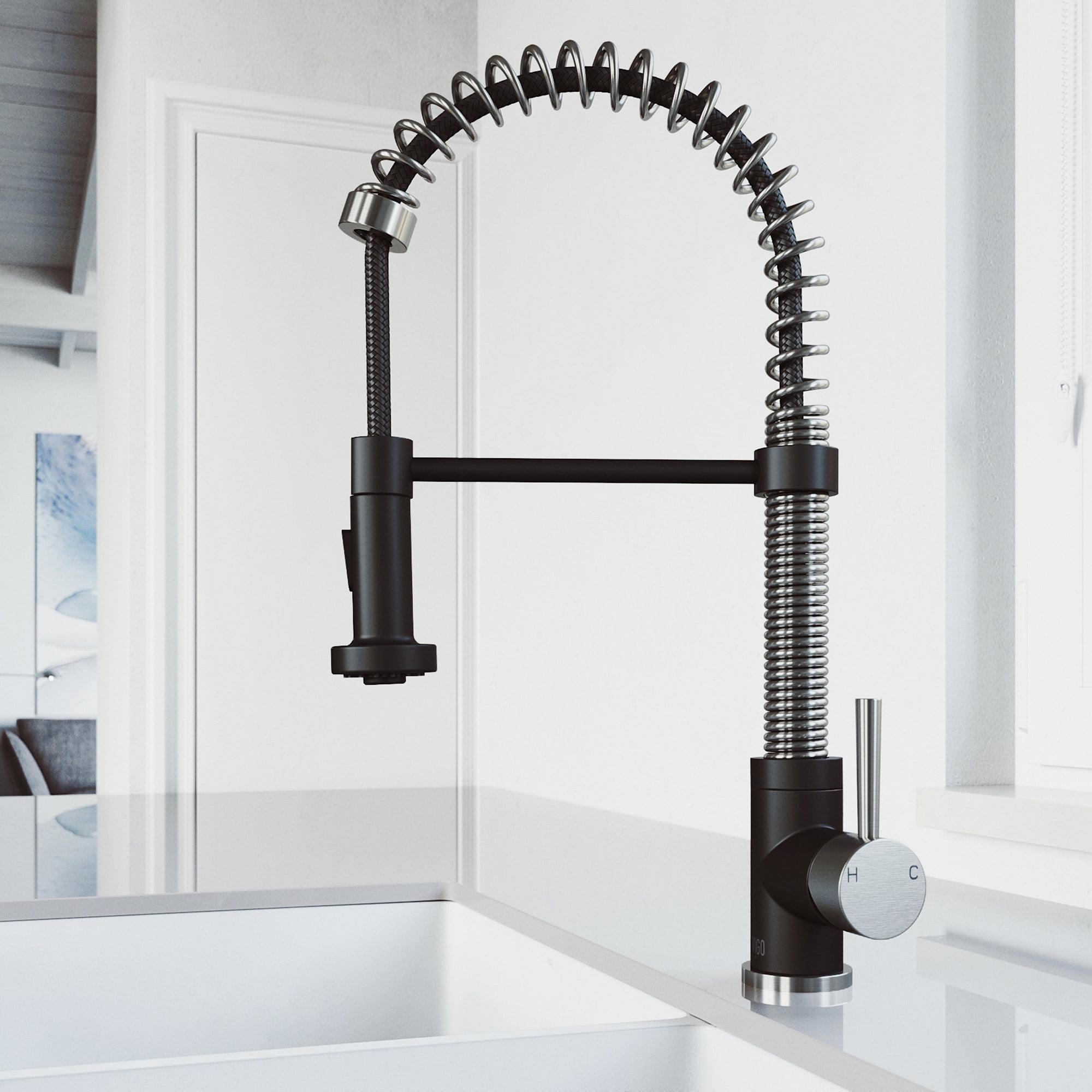 Edison 19" H 1-handle Pull-Down 2-Function Sprayer Kitchen Faucet