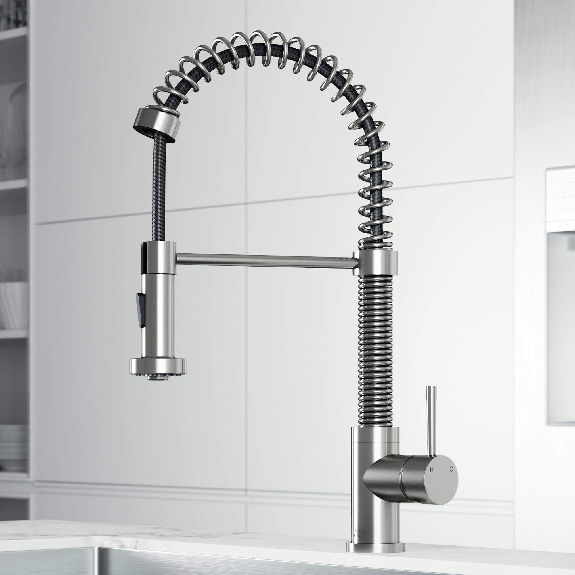 Edison 19" H 1-handle Pull-Down 2-Function Sprayer Kitchen Faucet