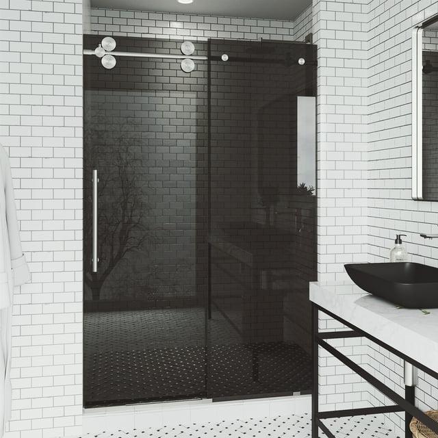 Elan 56-60" W x 74" H Sliding Frameless Shower Door with 3/8" Tinted Glass