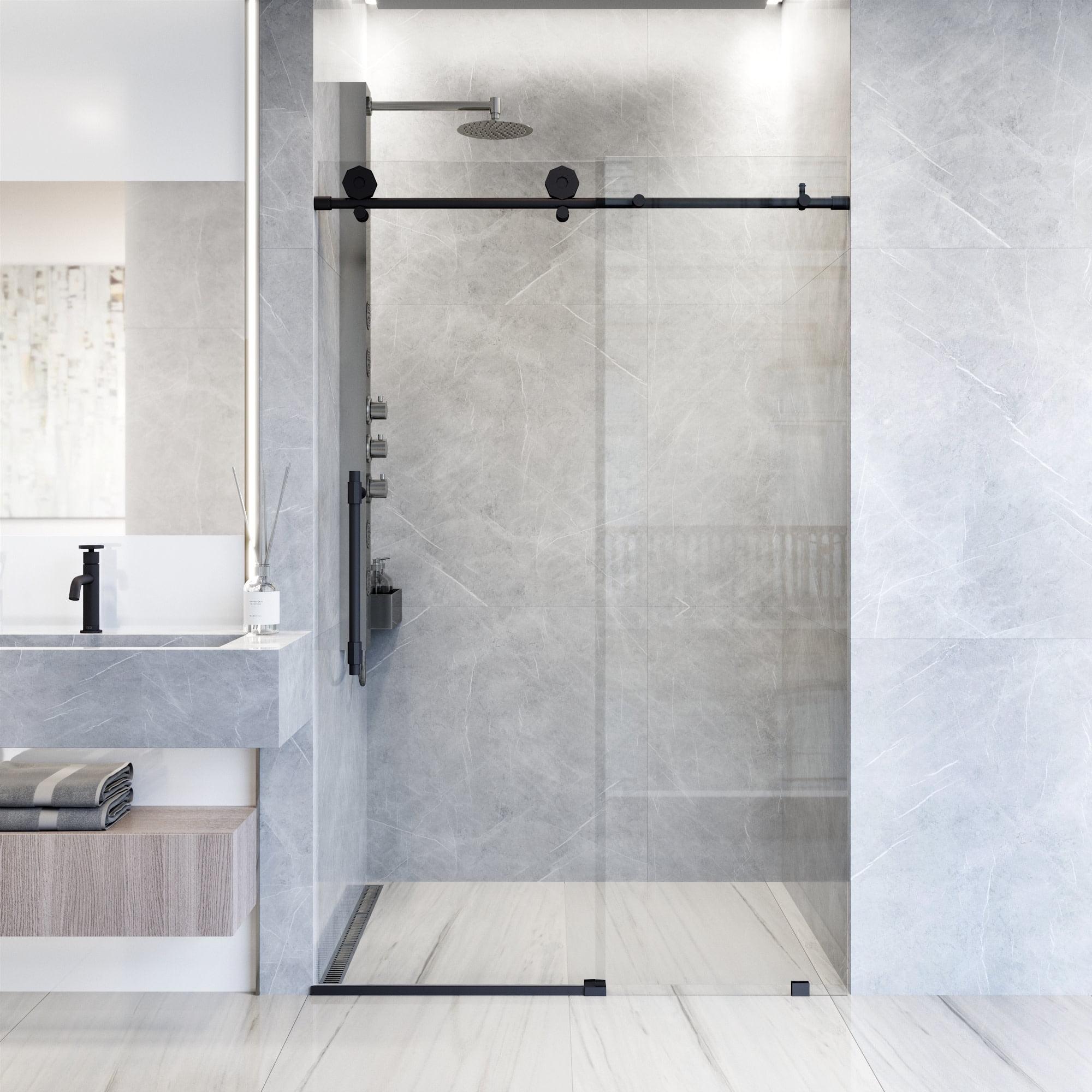 Elan Hart 72" Frameless Sliding Shower Door with Clear Glass