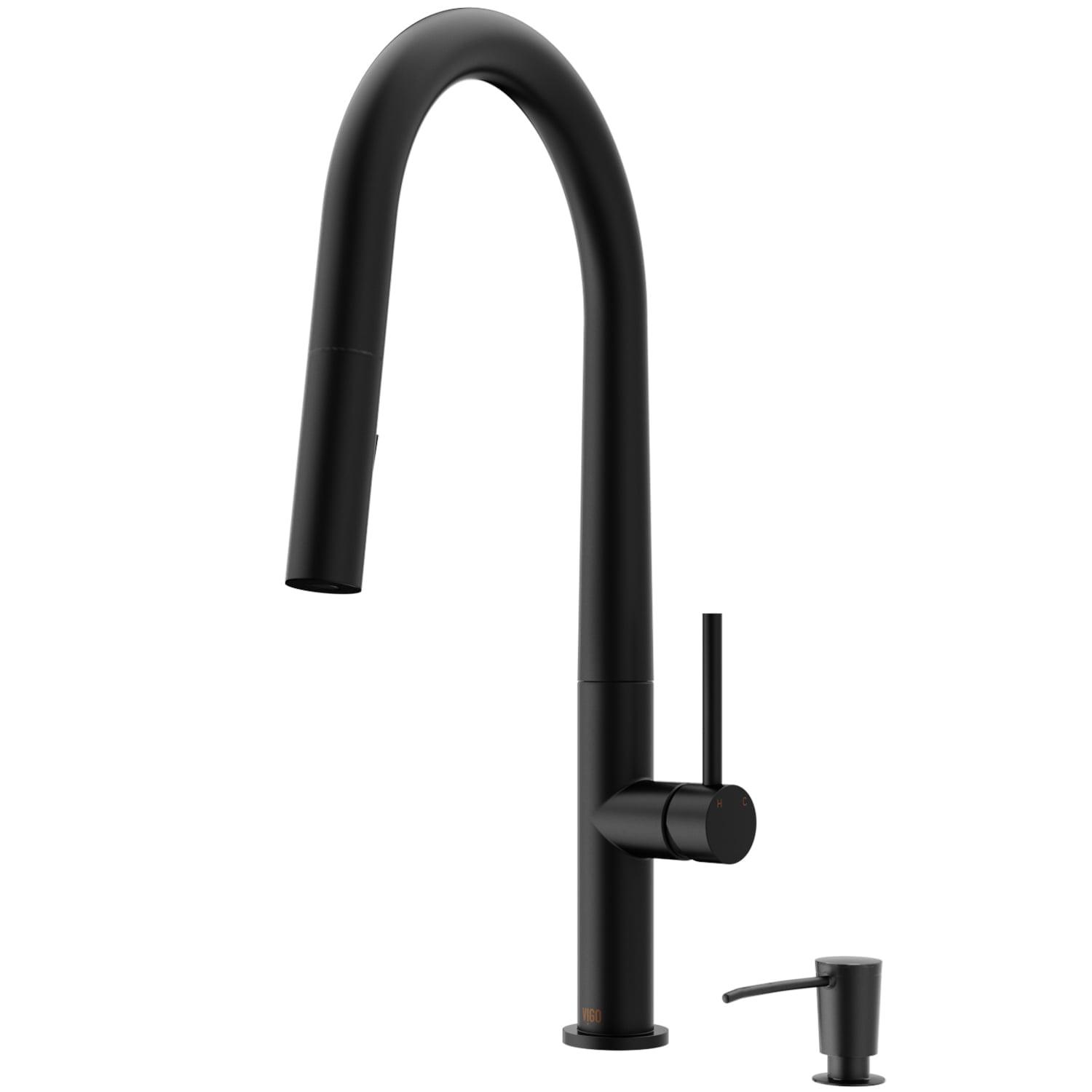 Greenwich 18 H 1-handle Pull-Down 2-Function Sprayer Kitchen Faucet and Soap Dispenser