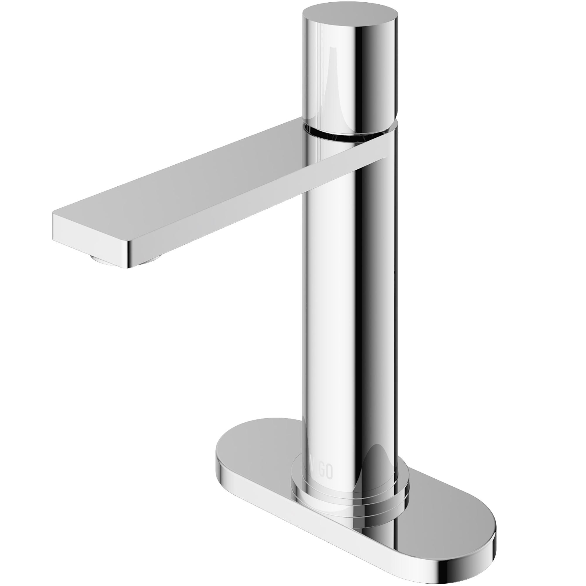 Halsey Single Hole Bathroom Faucet with Deck Plate