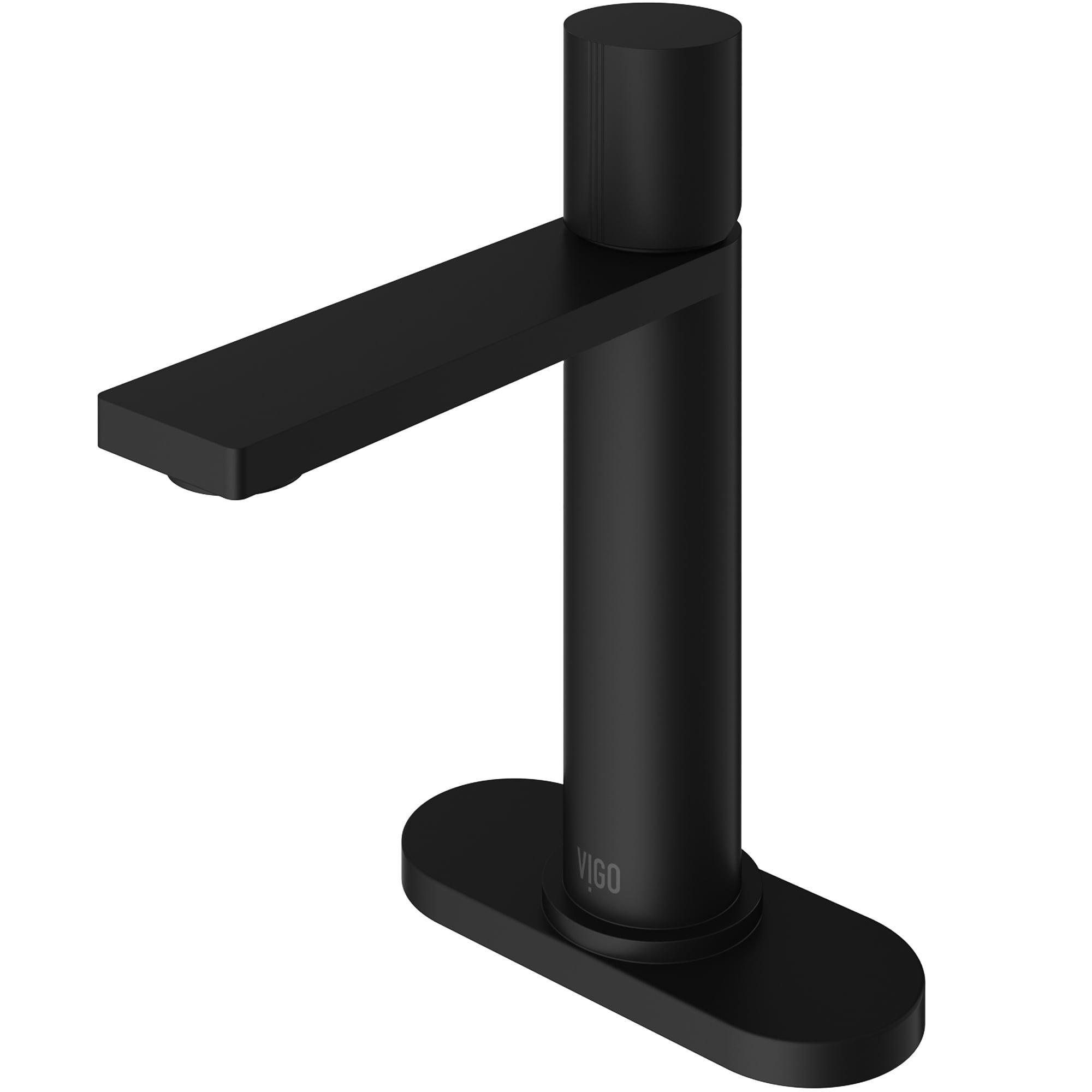 Halsey Single Hole Bathroom Faucet with Deck Plate