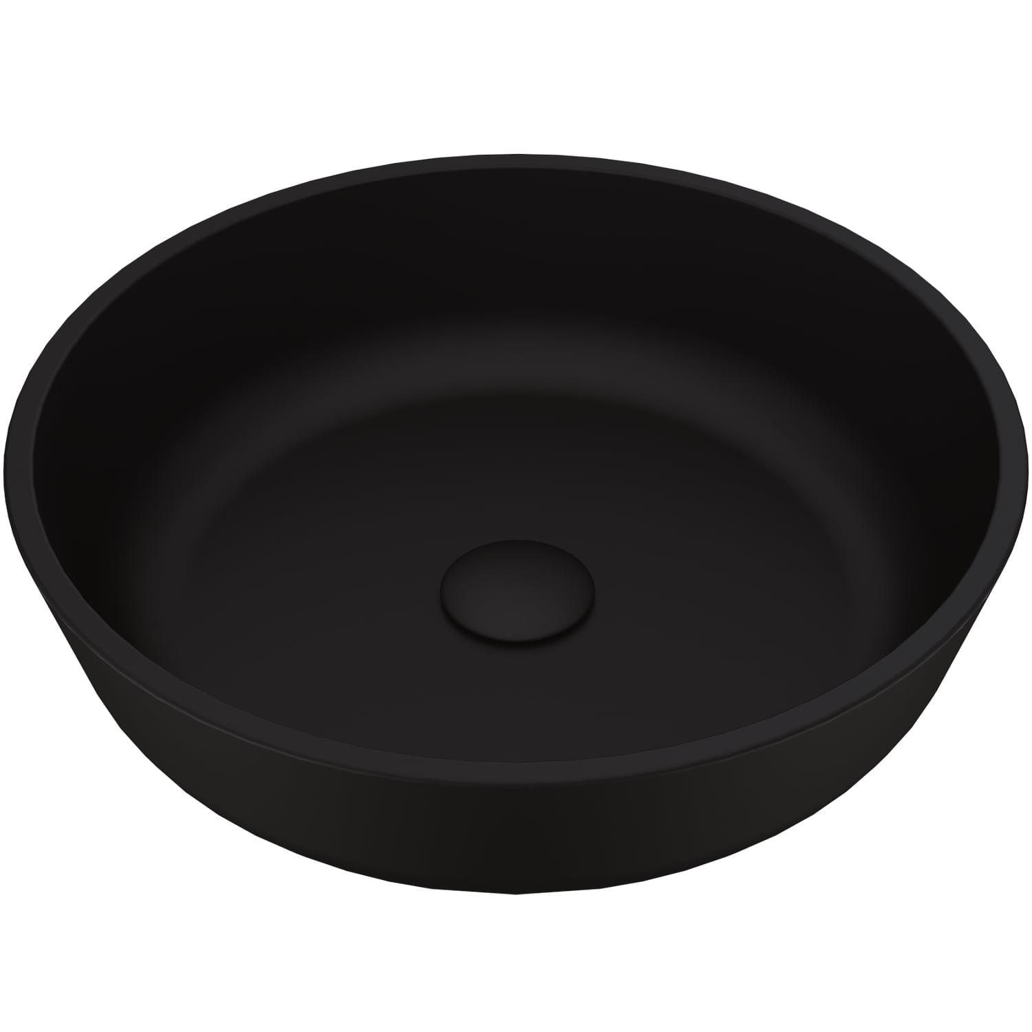 Modus MatteShell™ Glass 17" L 17" W 4" H Round Vessel Bathroom Sink