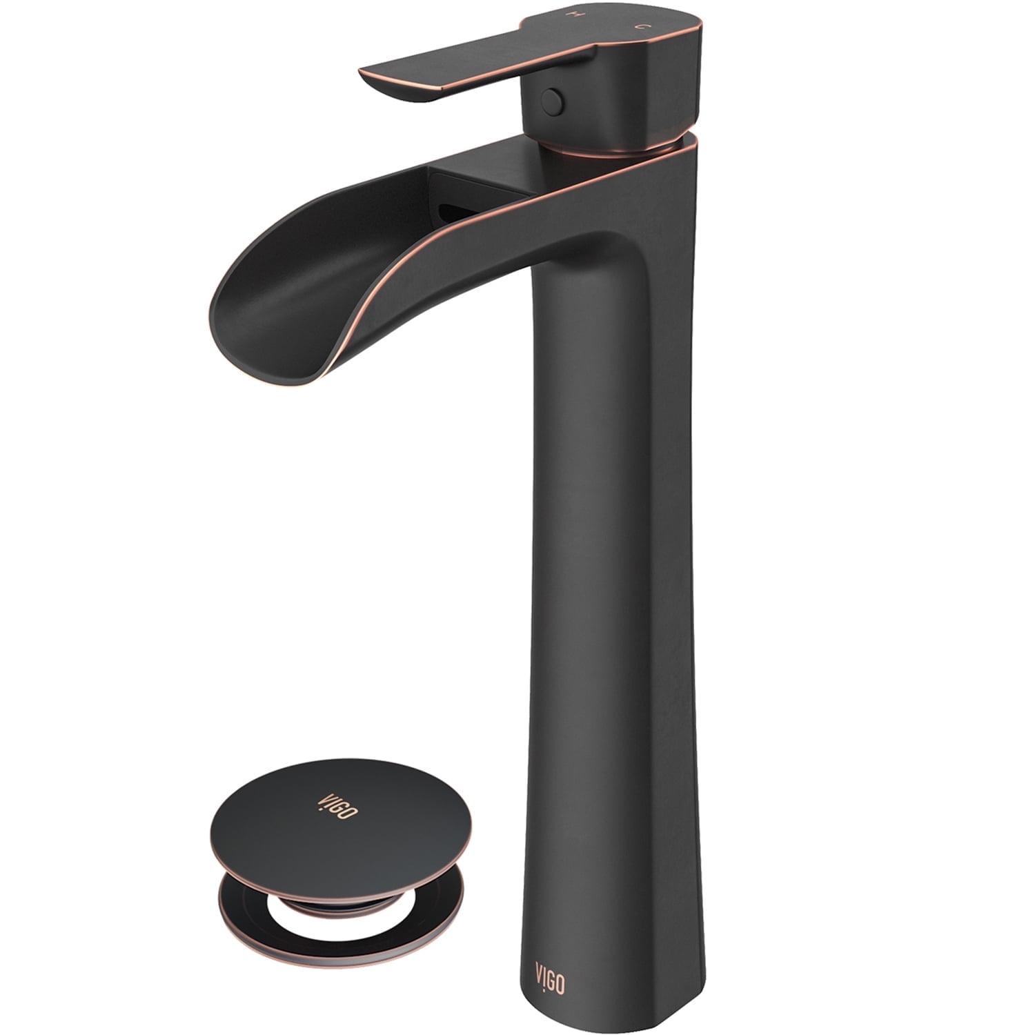 Niko 11" H Single Handle Vessel Sink Bathroom Faucetwith Pop-up Drain