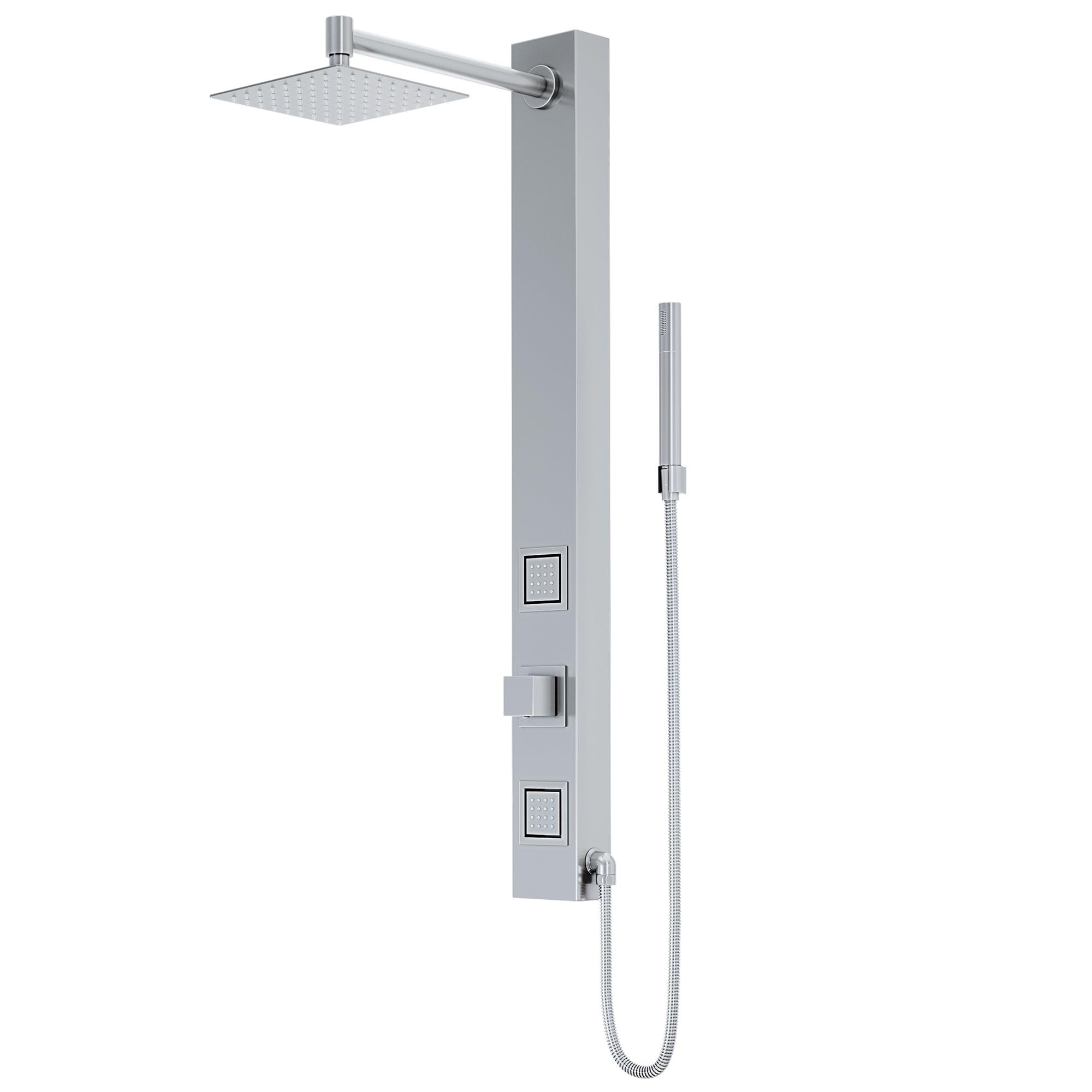 Orchid 39" H X 4" W 2-Jet Shower System with Hand Wand - Requires existing shower head connection