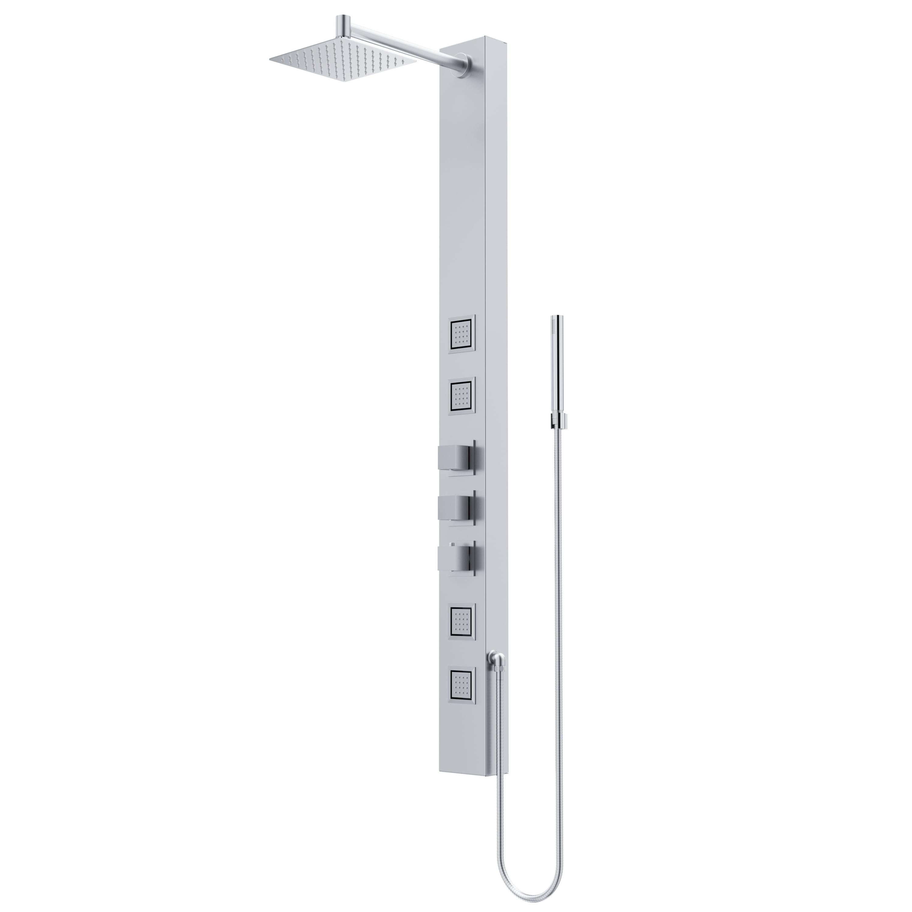 Sutton 58" H X 5" W EZDivert™ 4-Jet Shower System with Hand Shower Wand and Adjustable Shower Head