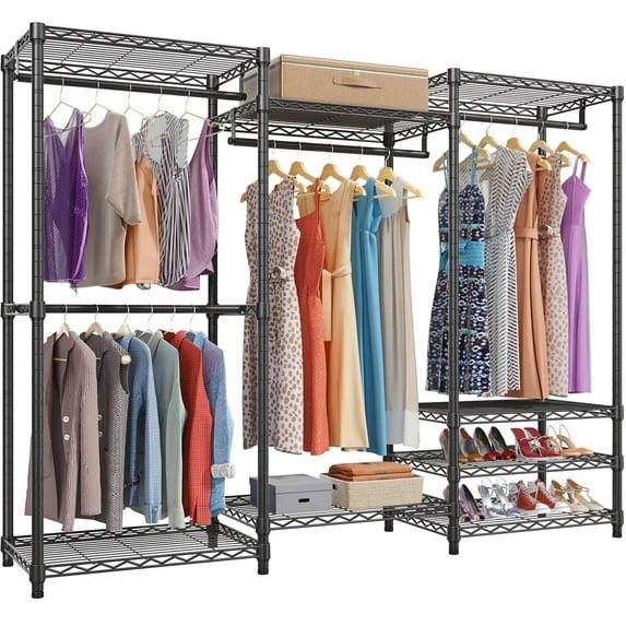 MAXAYA Portable Closet Wardrobe Heavy Duty Clothes Rack, Frees... | Wayfair