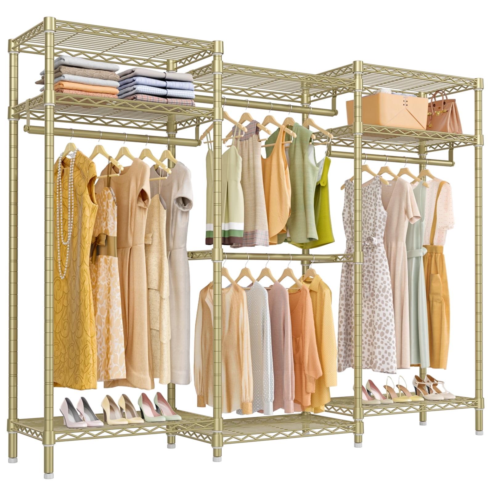 VIPEK V5i Garment Rack Heavy Duty Clothes Rack, Portable Closet Wardrobe Bedroom Armoires Freestanding Clothing Rack, Gold