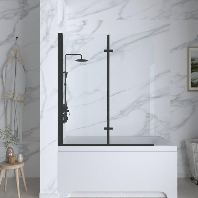 Jraty 47.2" W x 55" H Frameless Tub Door