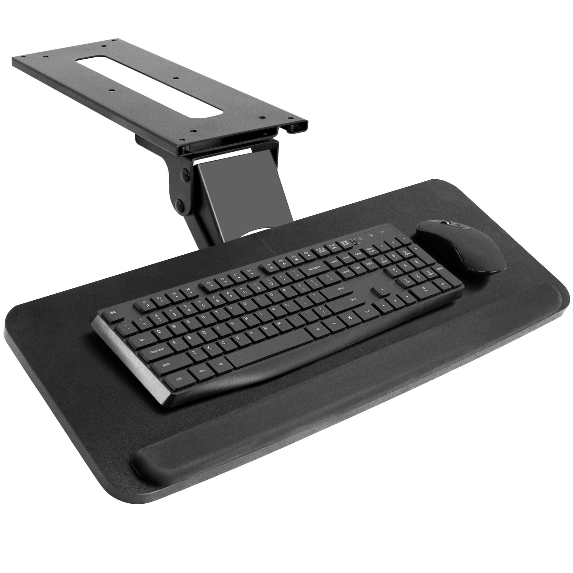 Adjustable Computer Keyboard & Mouse Platform Tray Ergonomic Under Table Desk Mount Drawer Underdesk Shelf (MOUNT-KB03B)