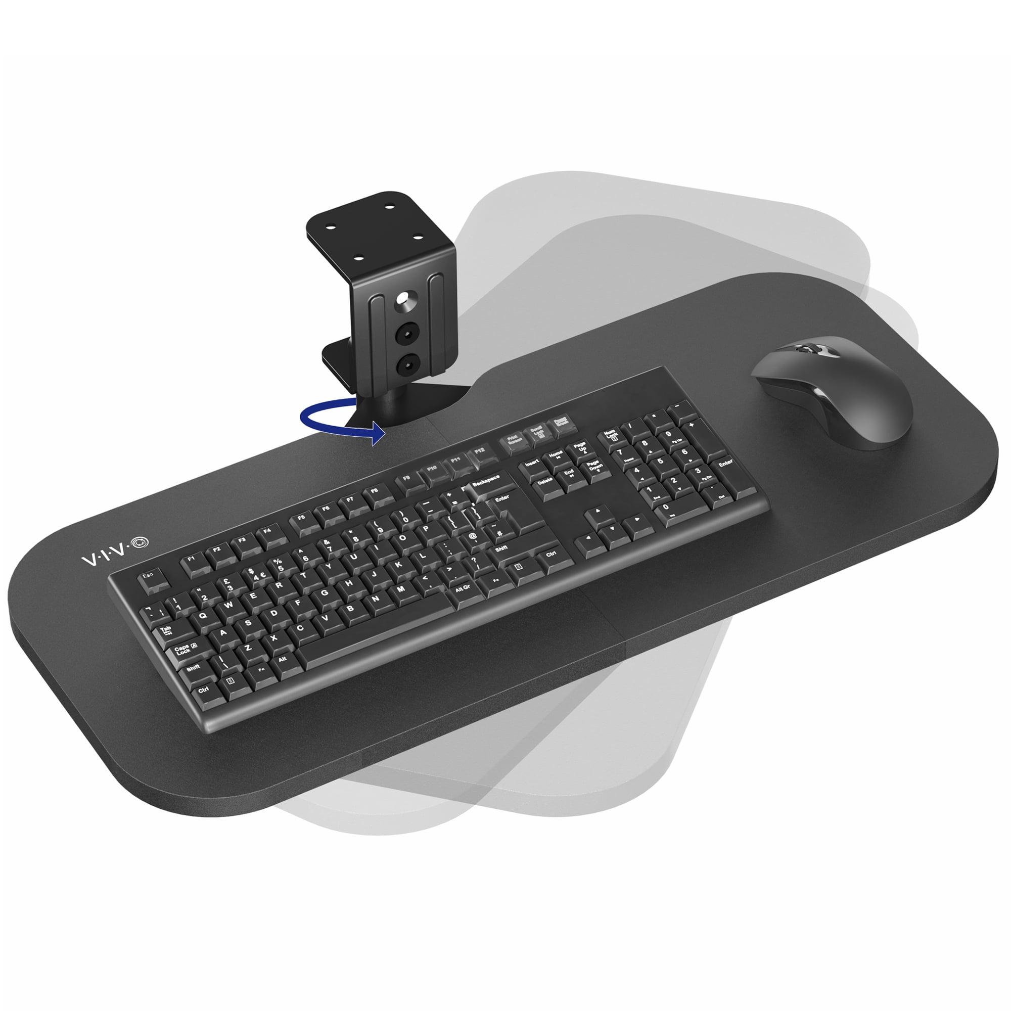 Vivo VIVO Black 23 x 10 inch Screw-In Rotating Computer Keyboard and Mouse Tray
