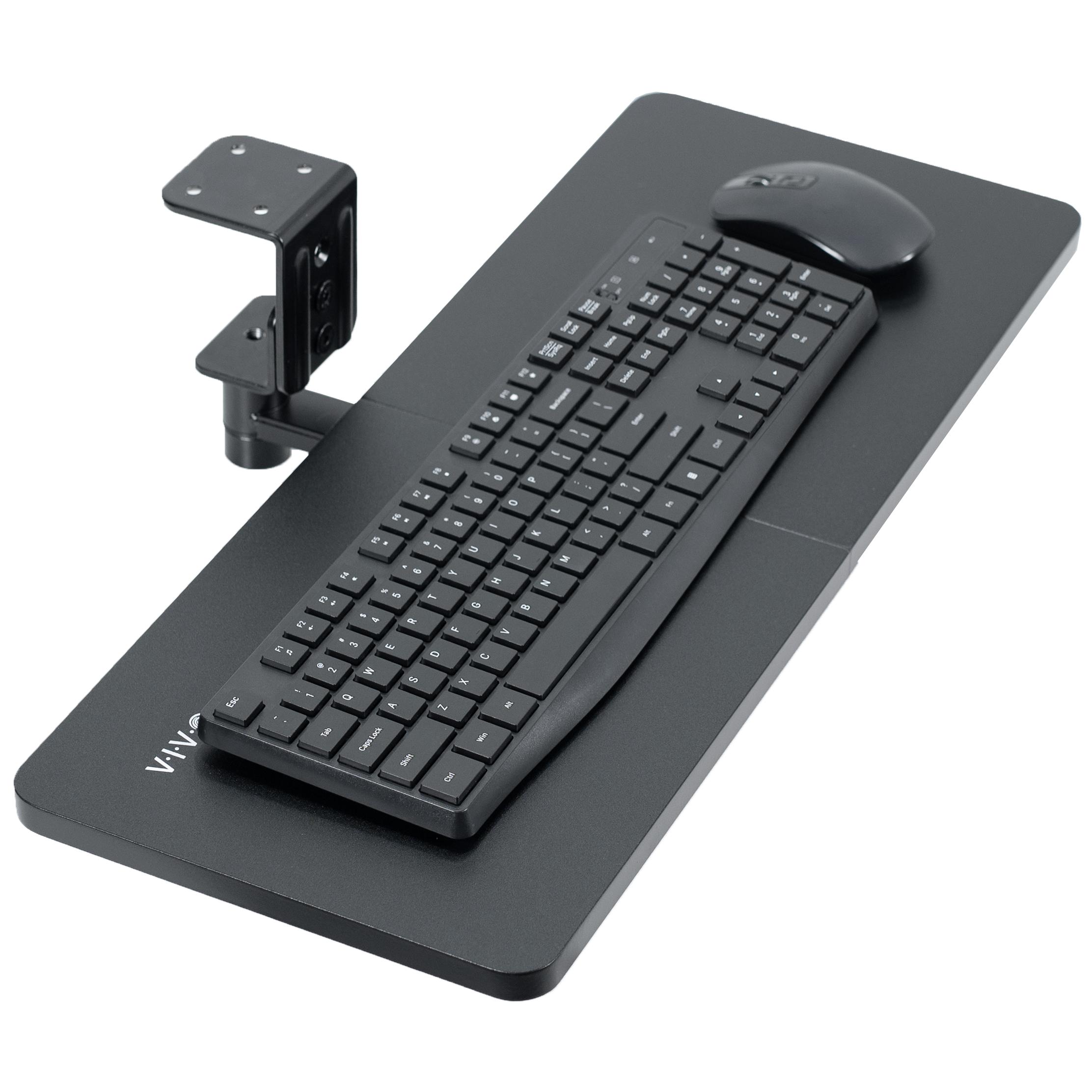 Vivo VIVO Black 23 x 10 inch Screw-In Rotating Computer Keyboard and Mouse Tray