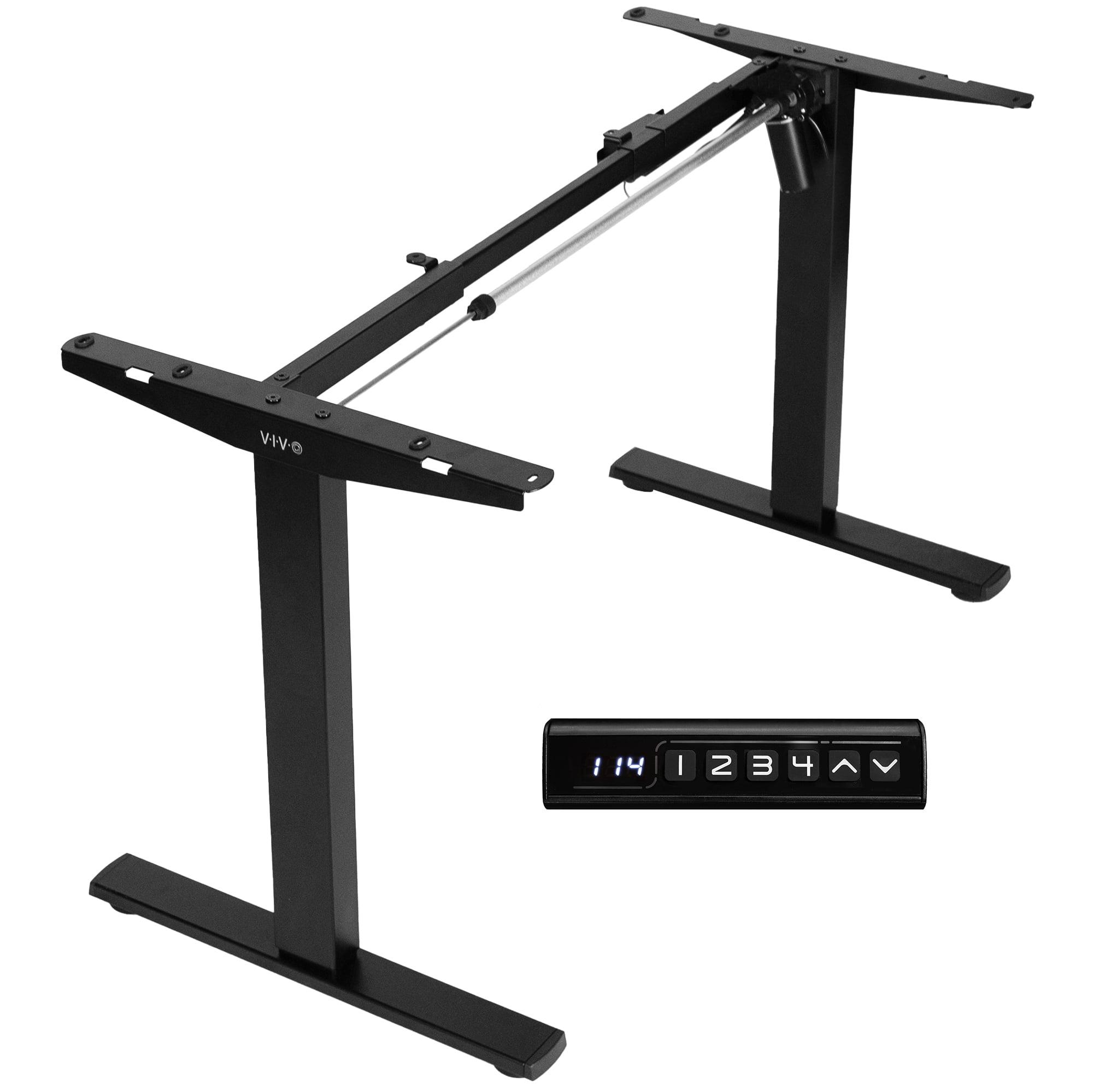 Vivo Adjustable Black Electric Standing Desk Frame with Memory Controller