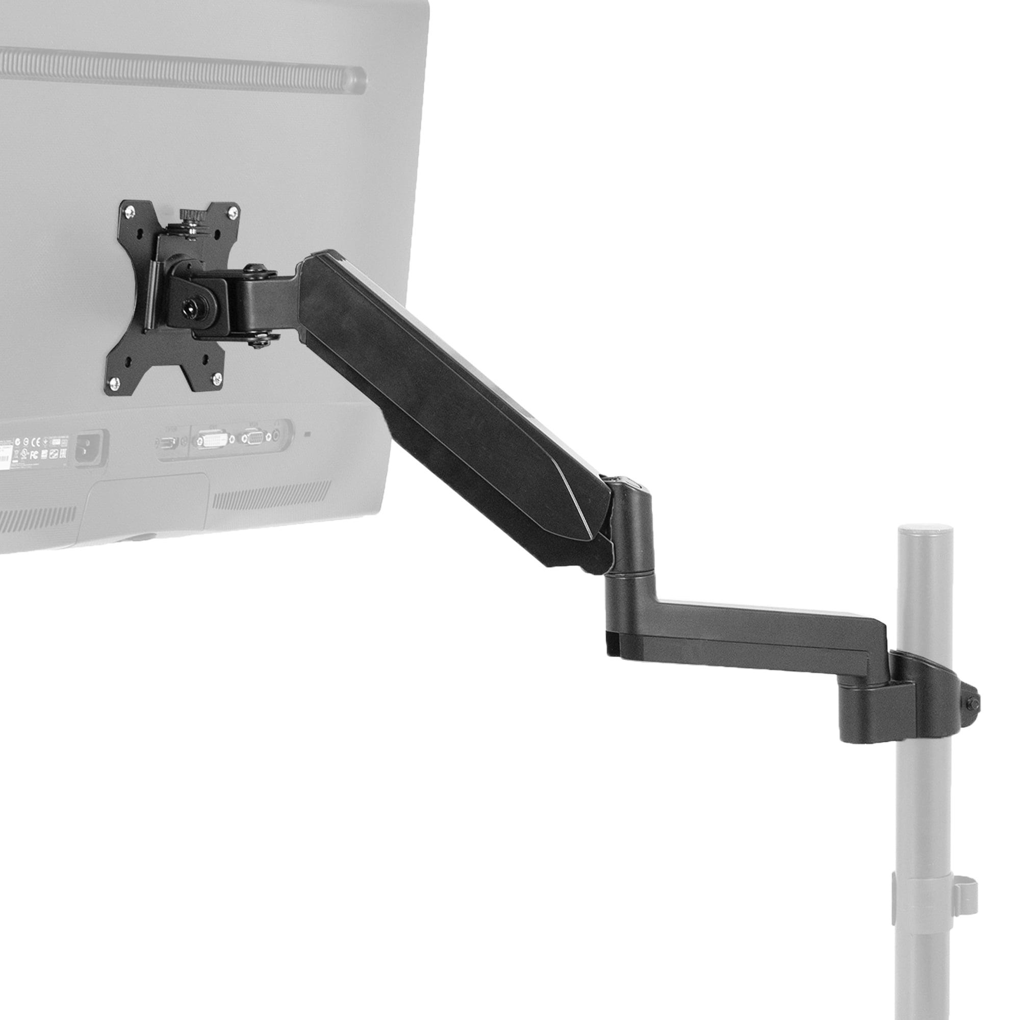 Black Steel Adjustable Pneumatic Monitor Arm for Desk