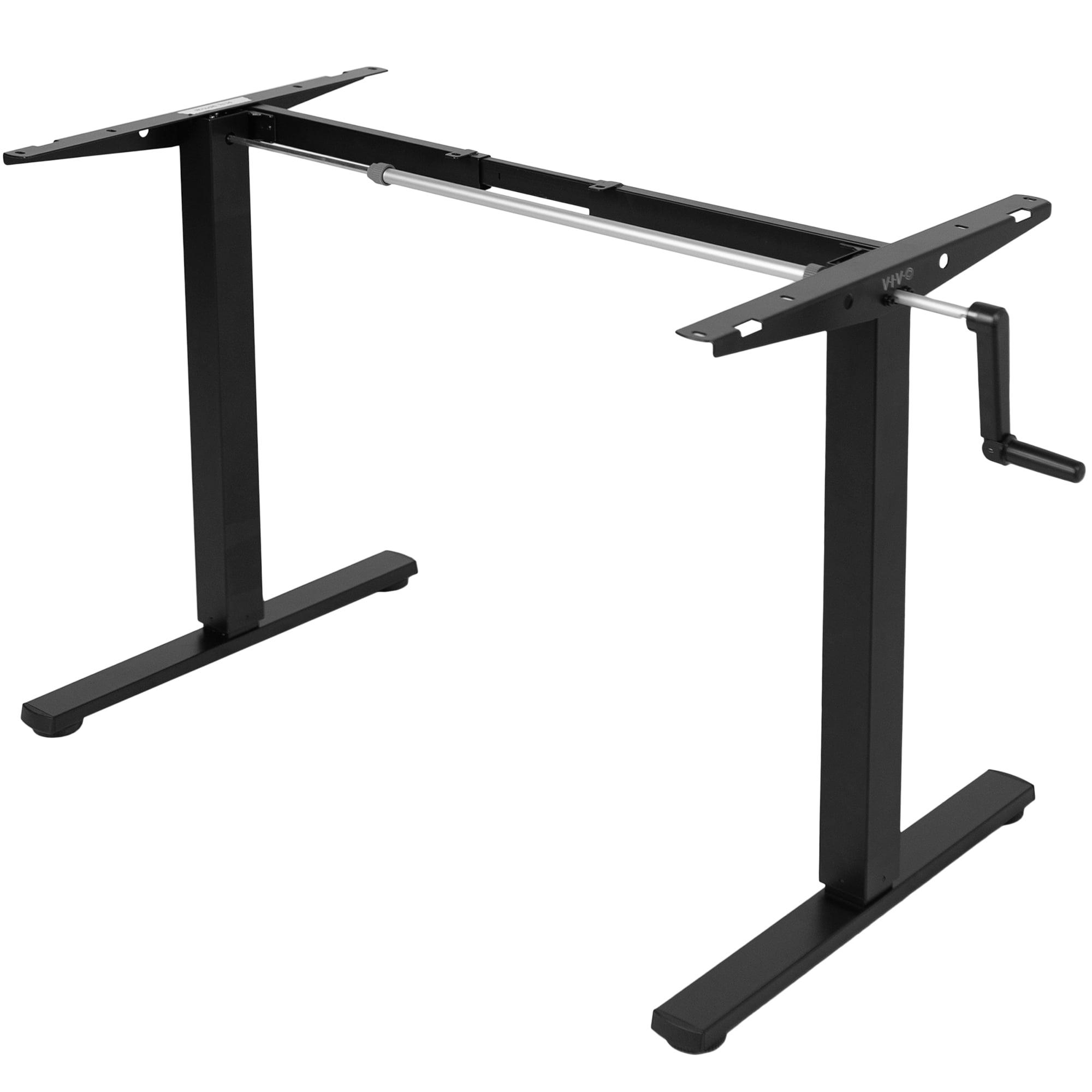 ErgoFlex Black Alloy Steel Compact Adjustable Desk Frame