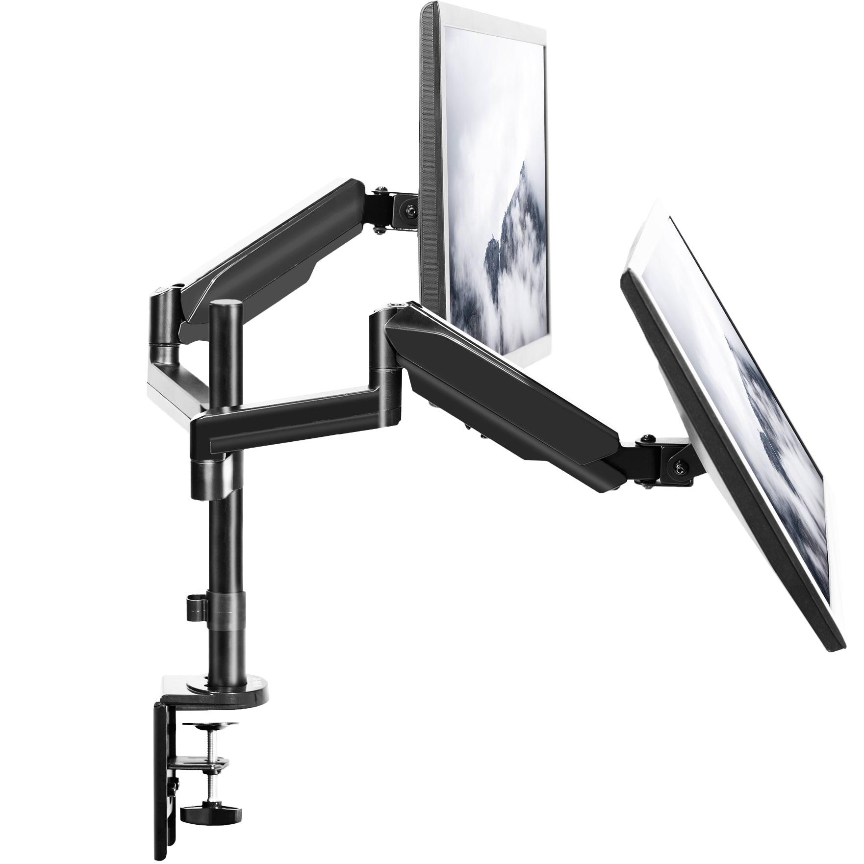 VIVO Dual Monitor Pneumatic Spring Sit-Stand Desk Mount for 2 Screens up to 32"