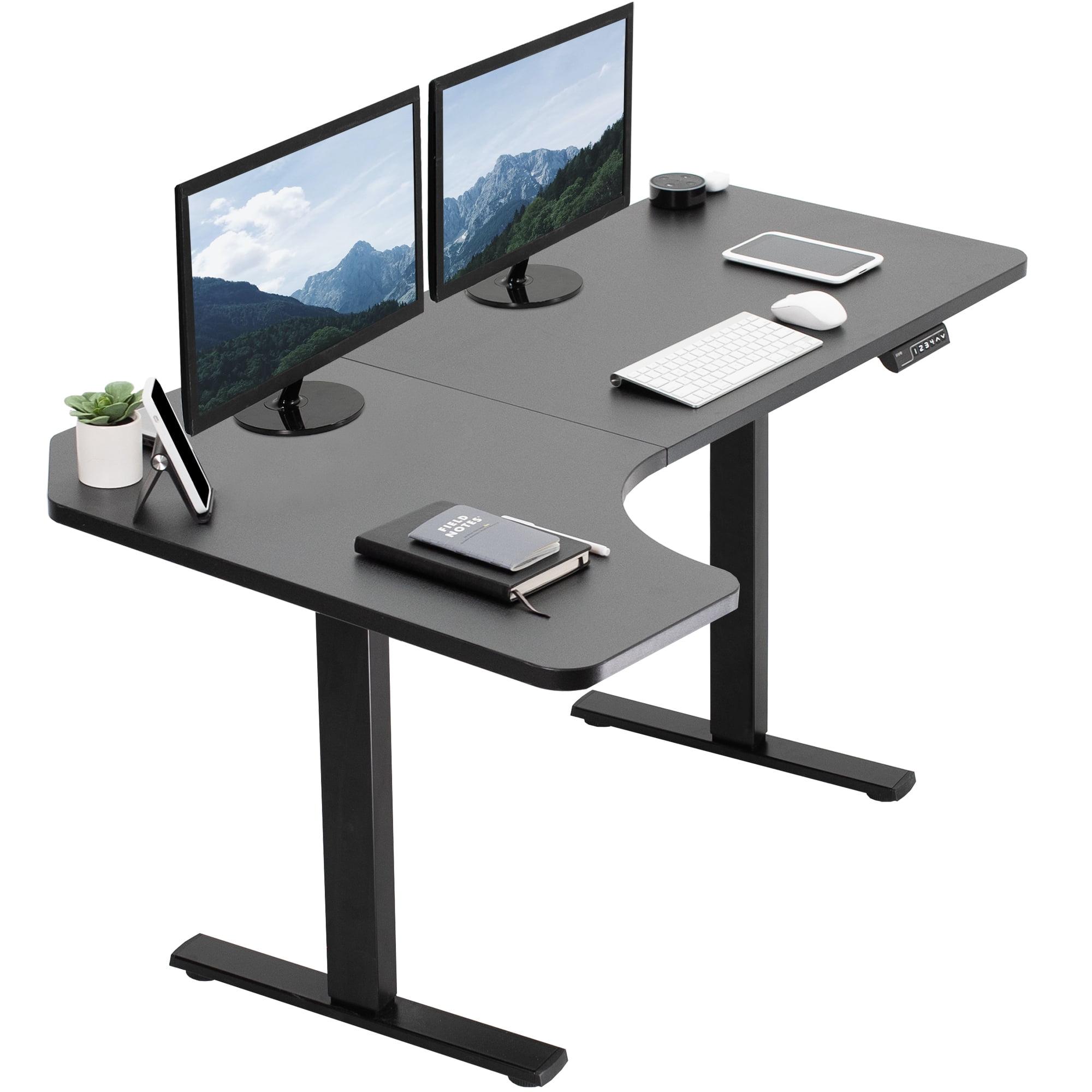 VIVO Electric 58" X 35" Corner Stand Up Desk (1BRB series)