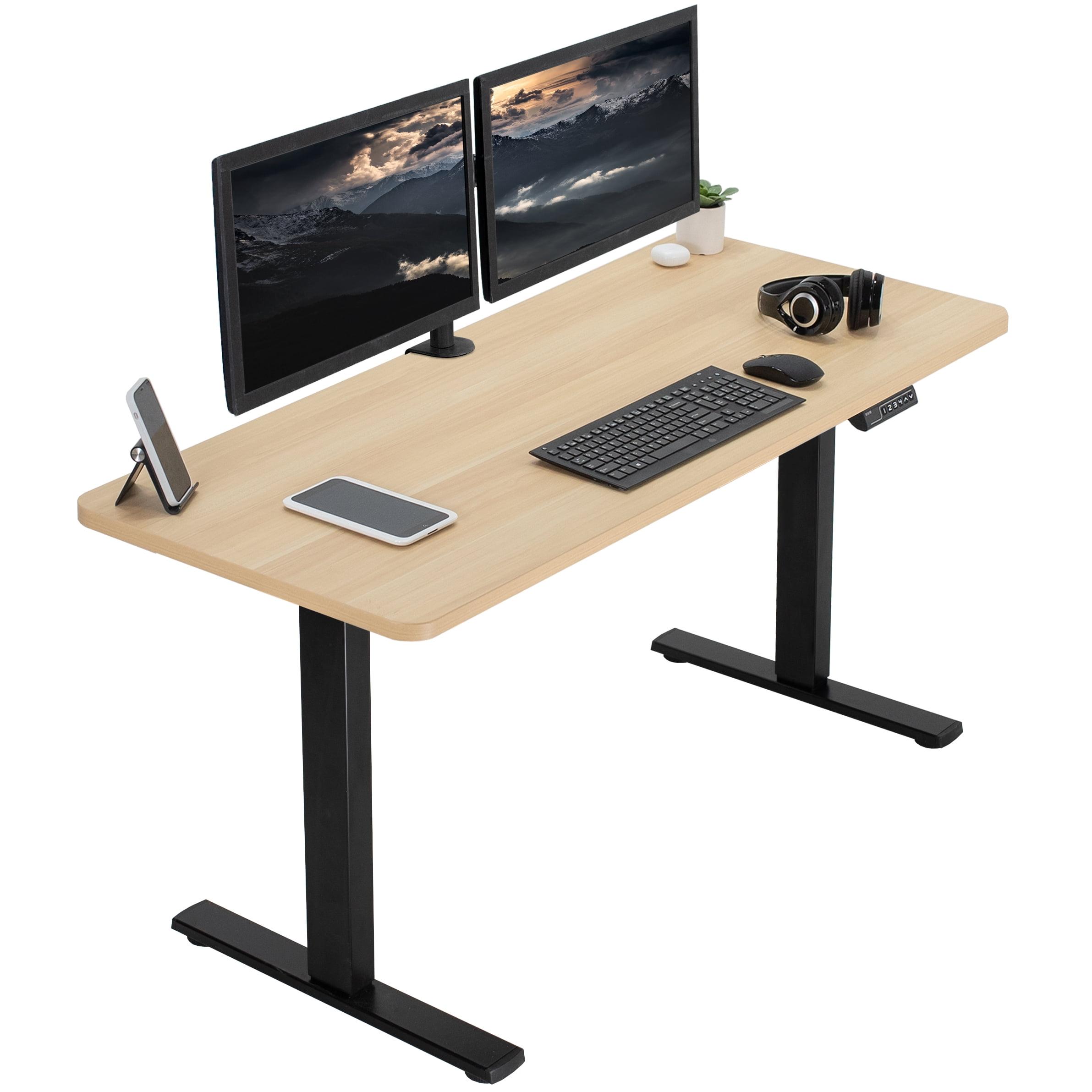 VIVO Single Motor Electric Desk with Push Button Memory Controller