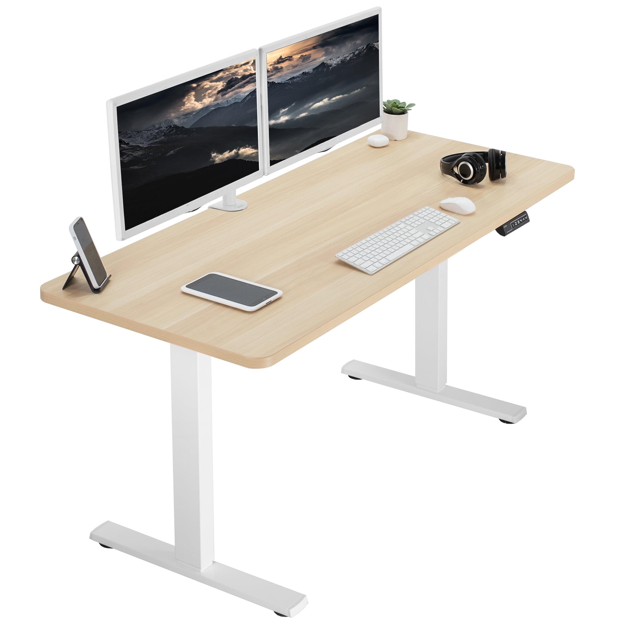 VIVO Single Motor Electric Desk with Push Button Memory Controller