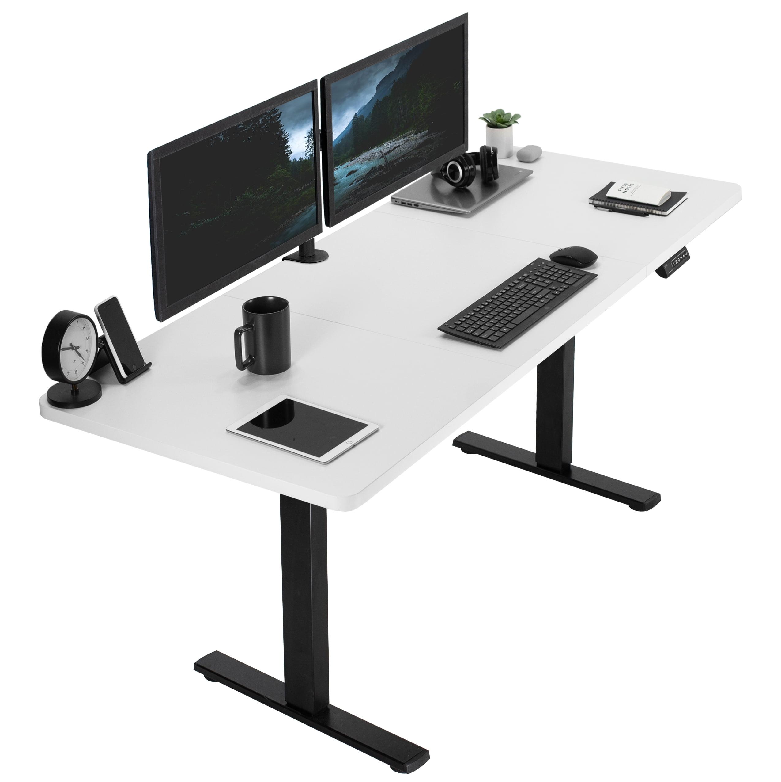 VIVO Single Motor Electric Desk with Push Button Memory Controller