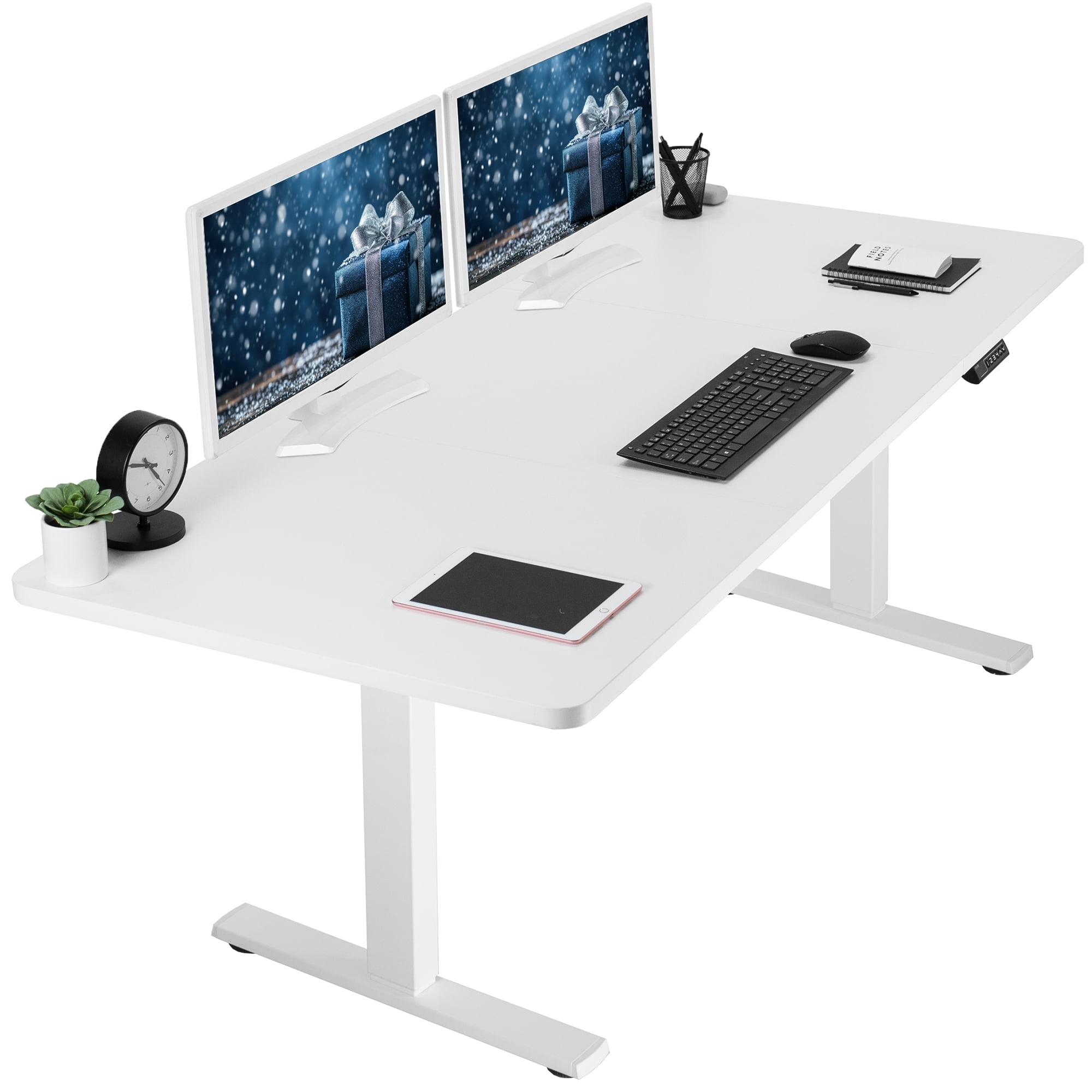 VIVO Single Motor Electric Desk with Push Button Memory Controller