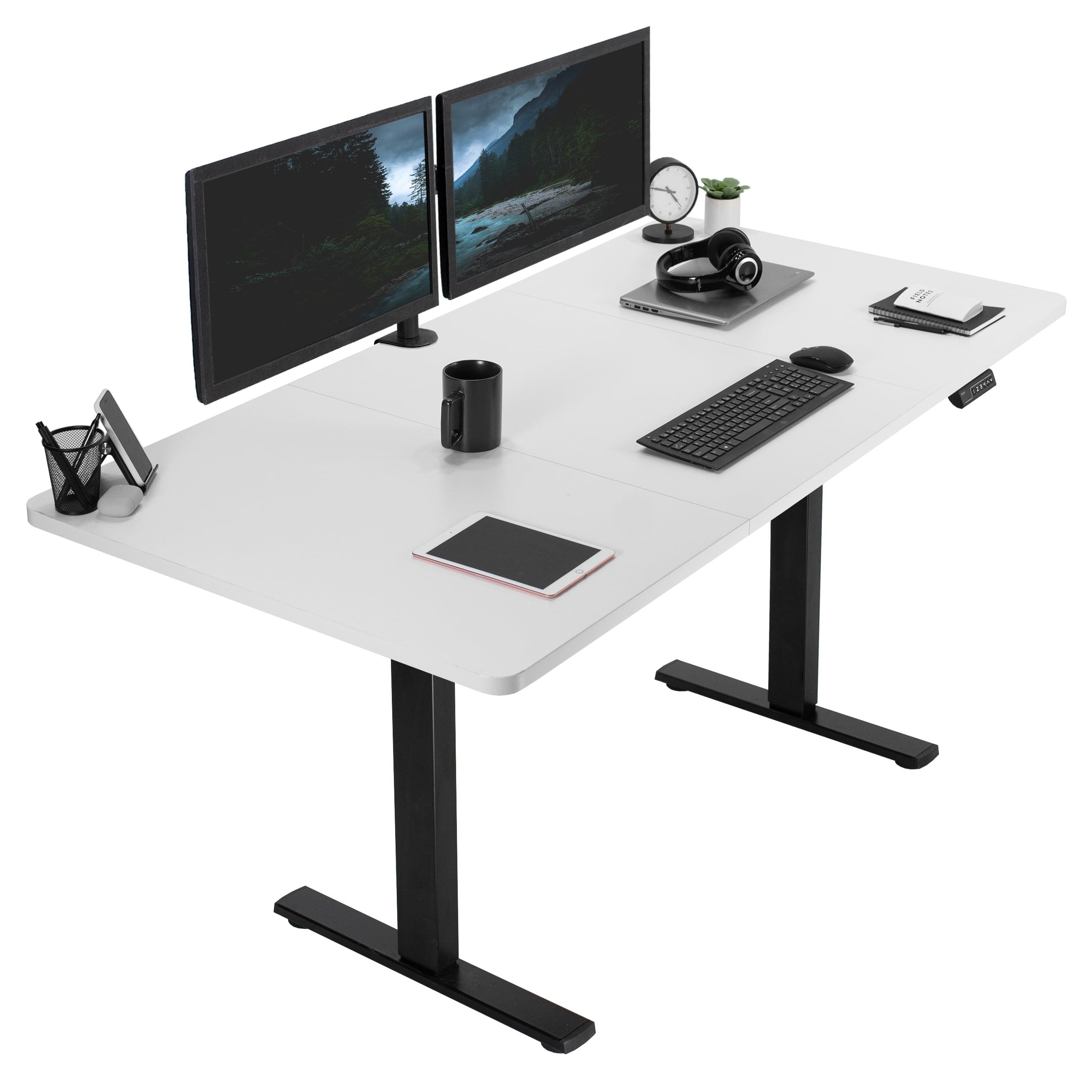 VIVO Single Motor Electric Desk with Push Button Memory Controller