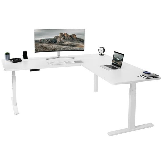 VIVO Electric 77" x 71" Corner Stand Up Desk, 3E7B Series | Wayfair
