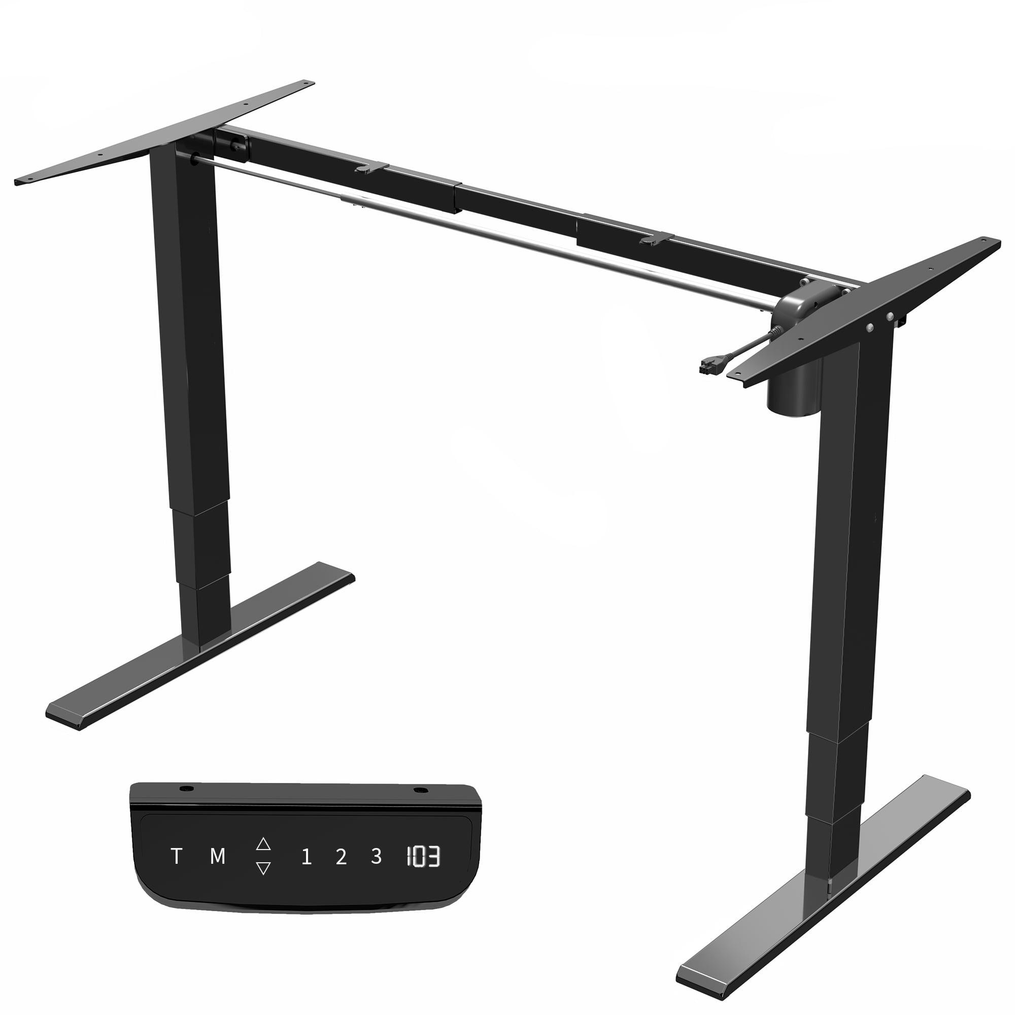 Black Adjustable Steel Electric Standing Desk Frame