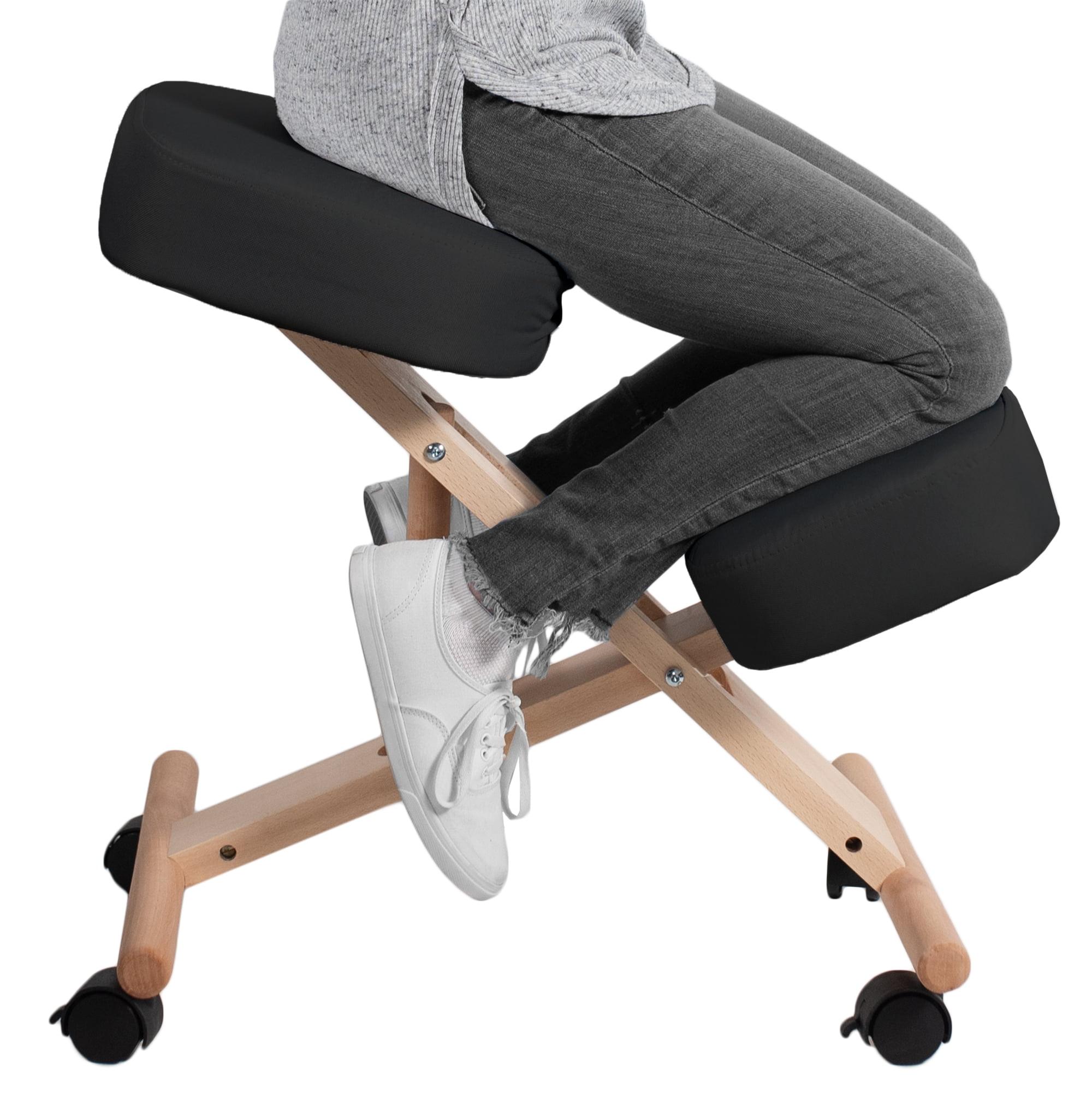 Adjustable Height Ergonomic Kneeling Chair with Wheels