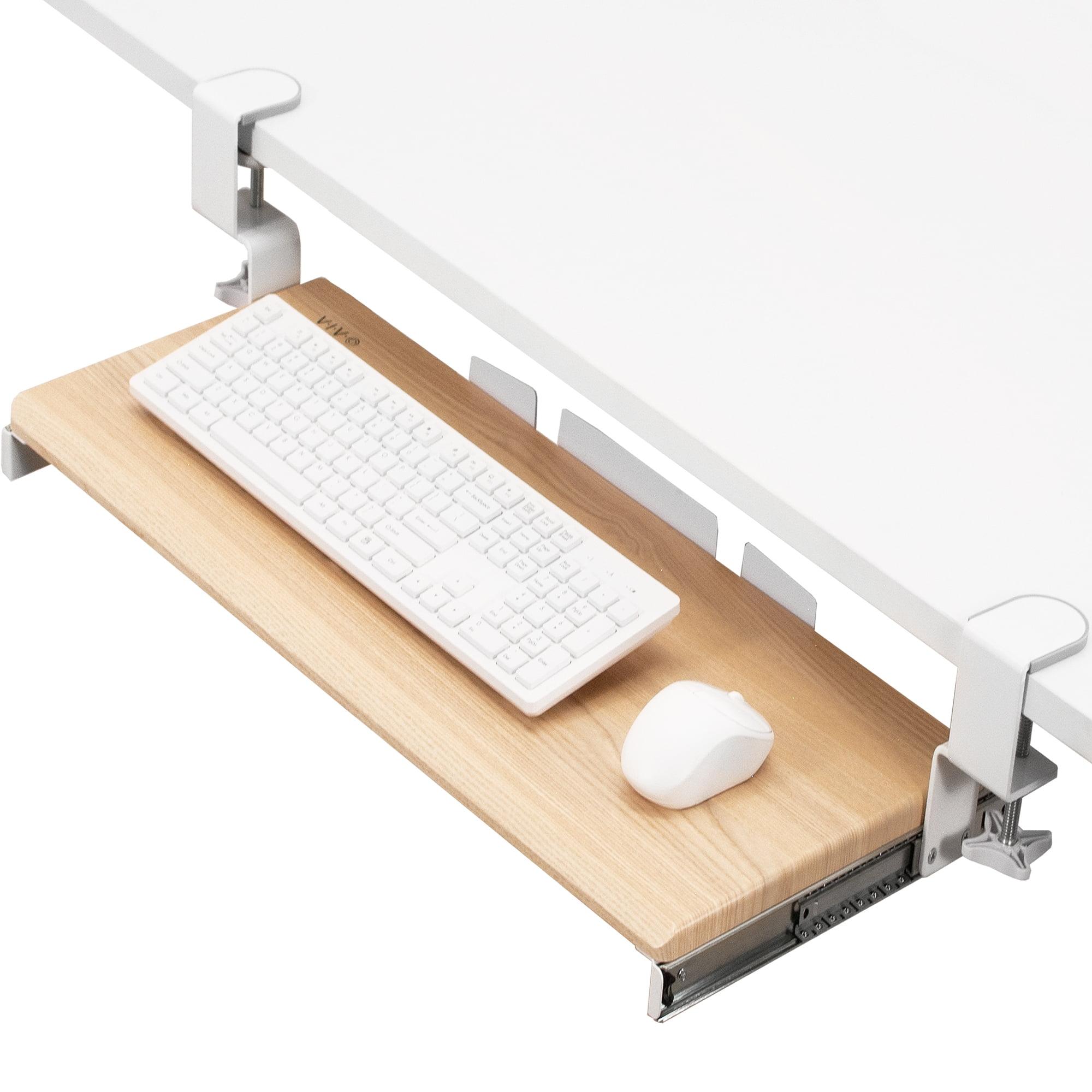 VIVO Extra Sturdy Clamp-on Computer Keyboard and Mouse Under Desk Slider Tray