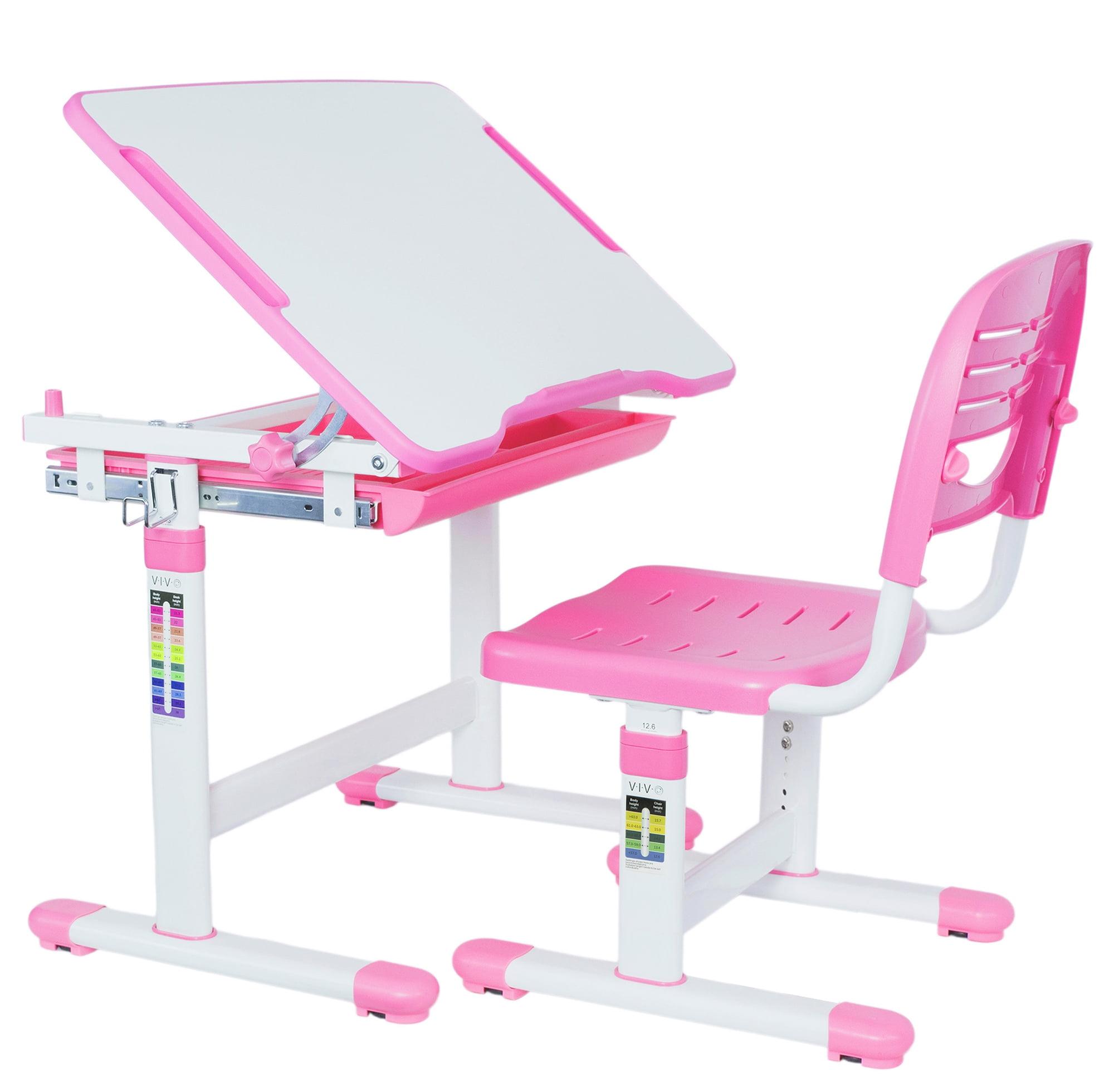 Kids' Height Adjustable Desk and Chair DESK-V201B Series