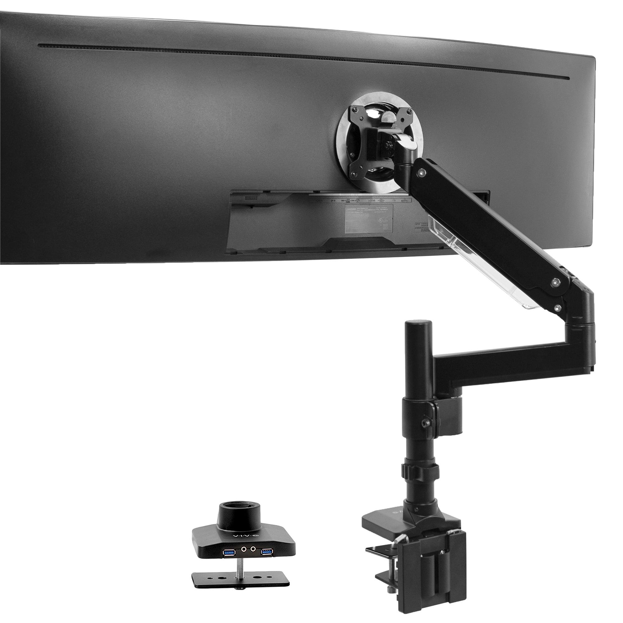 ErgoFlex Ultrawide 49" Aluminum Monitor Desk Mount with USB Ports