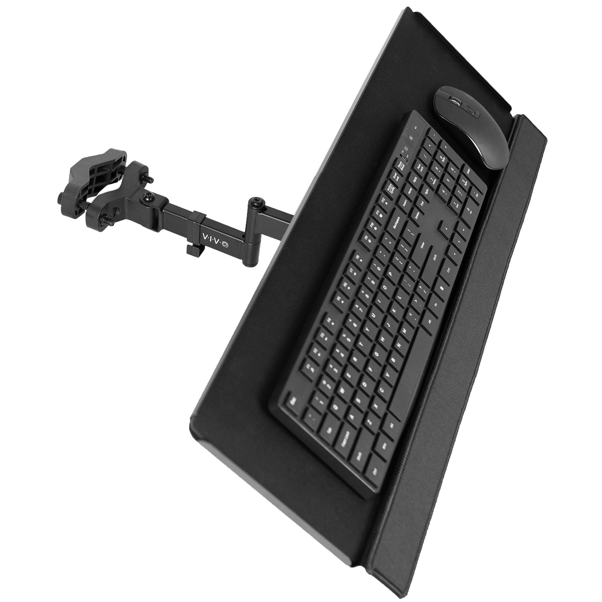 VIVO Steel Universal Full Motion Pole Mount, 26 Inch Keyboard and Mouse Tray