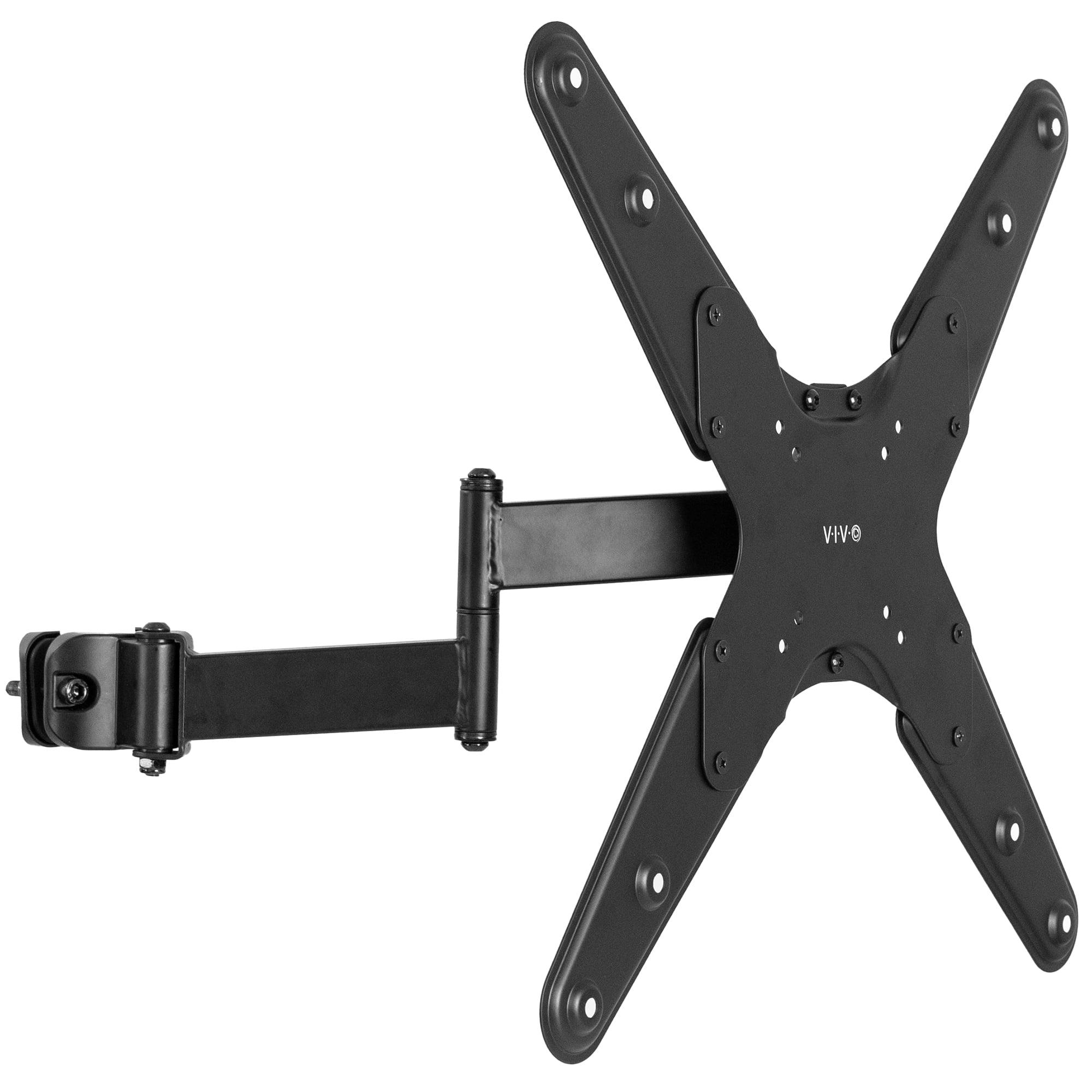 Black Steel Full-Motion TV Pole Mount for 32" to 55" Screens