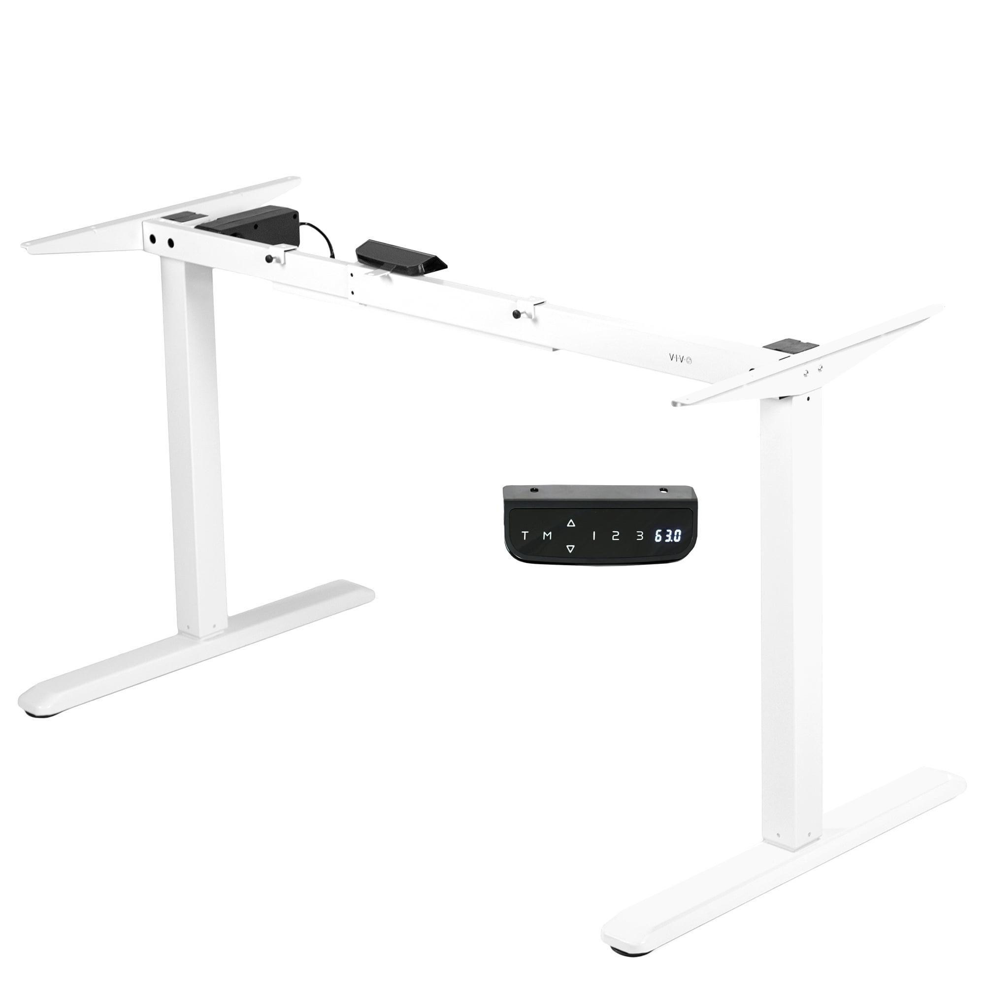 White Adjustable Electric Standing Desk Frame with Single Motor