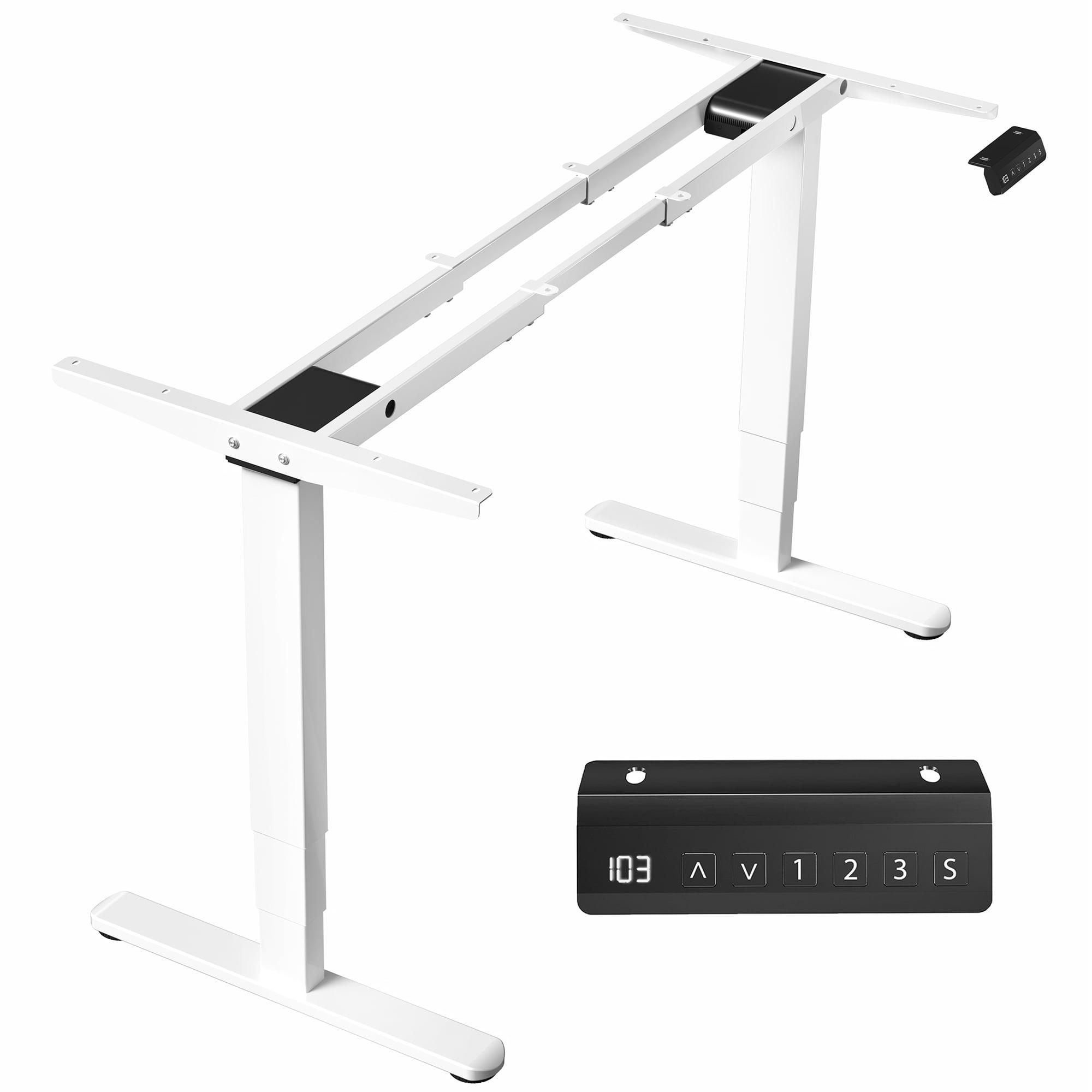 White Electric Dual Motor Desk Frame