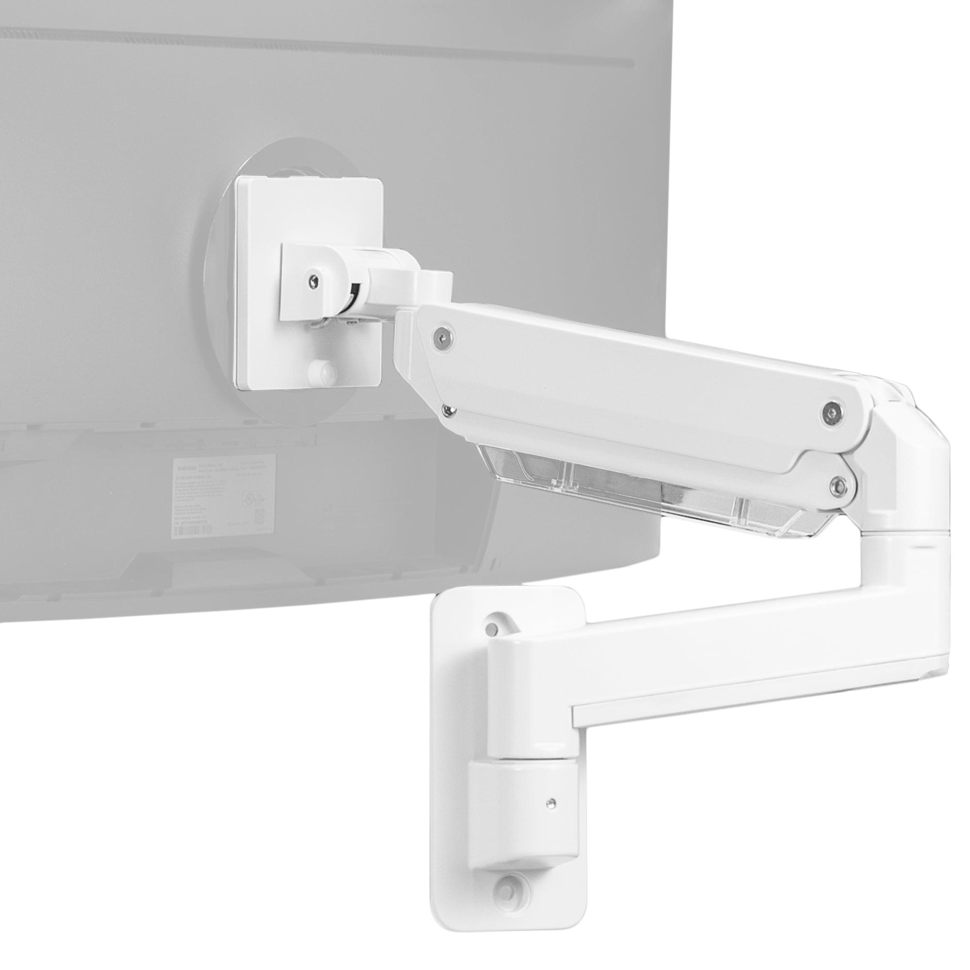 White Aluminum Pneumatic Ultrawide Monitor Wall Mount